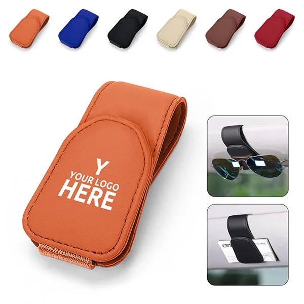 Magnetic Leather Car Sunglass Storage Clip 6