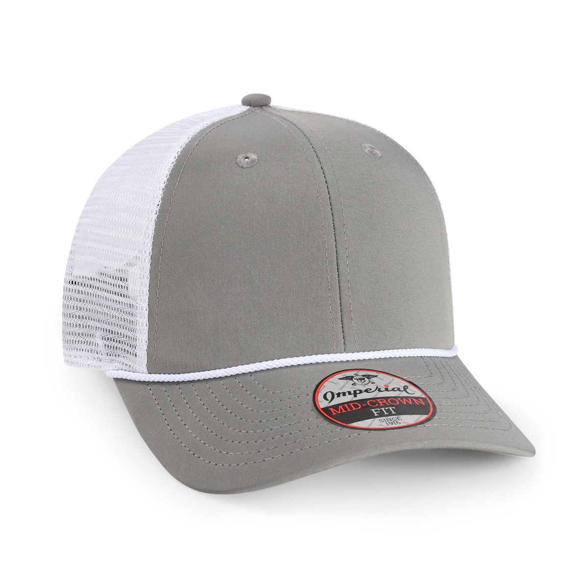 Imperial 7055 6-Panel The Night Owl Performance Rope Cap w/ Leatherette Patches or Embroidery 9