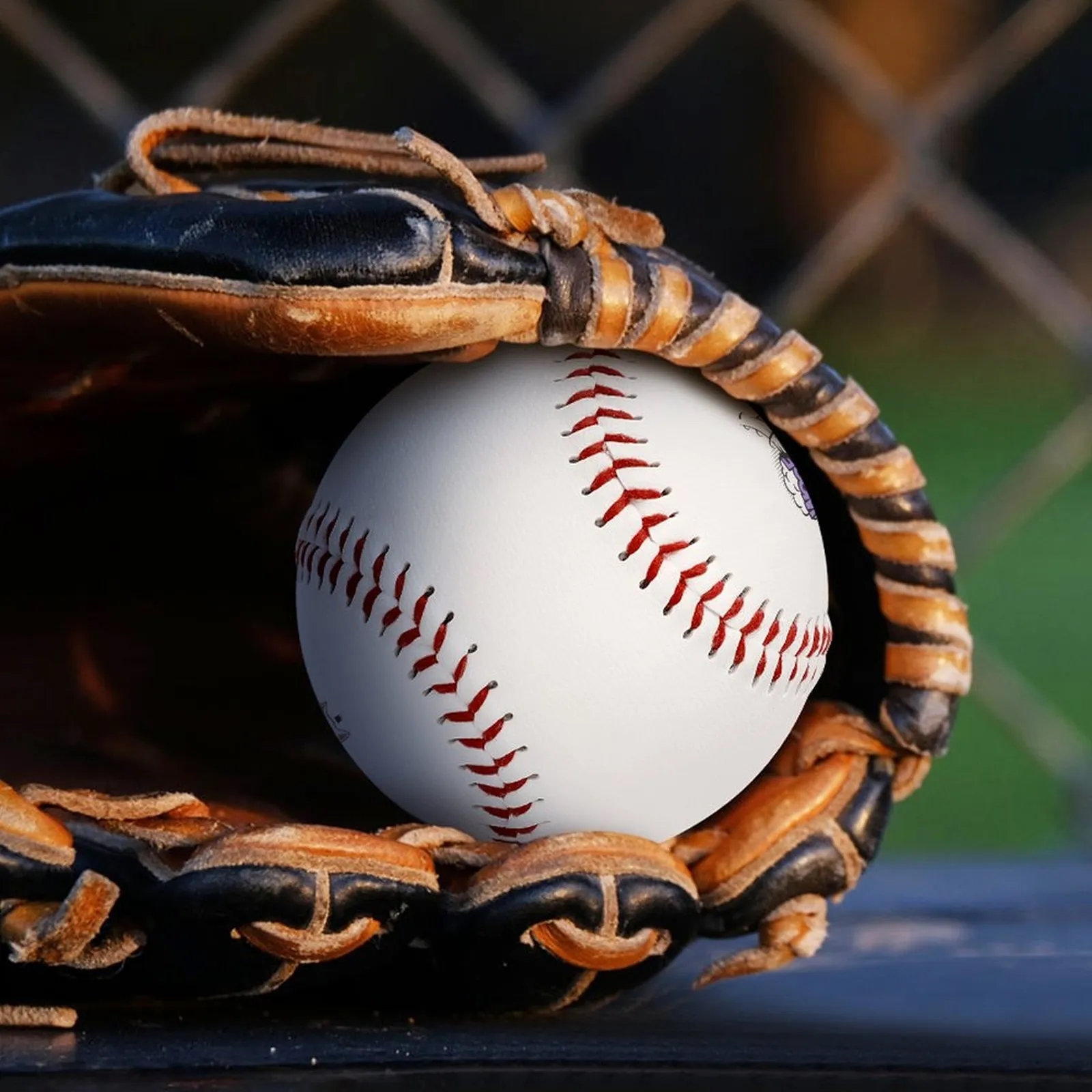 Leather Baseball with Logo 2