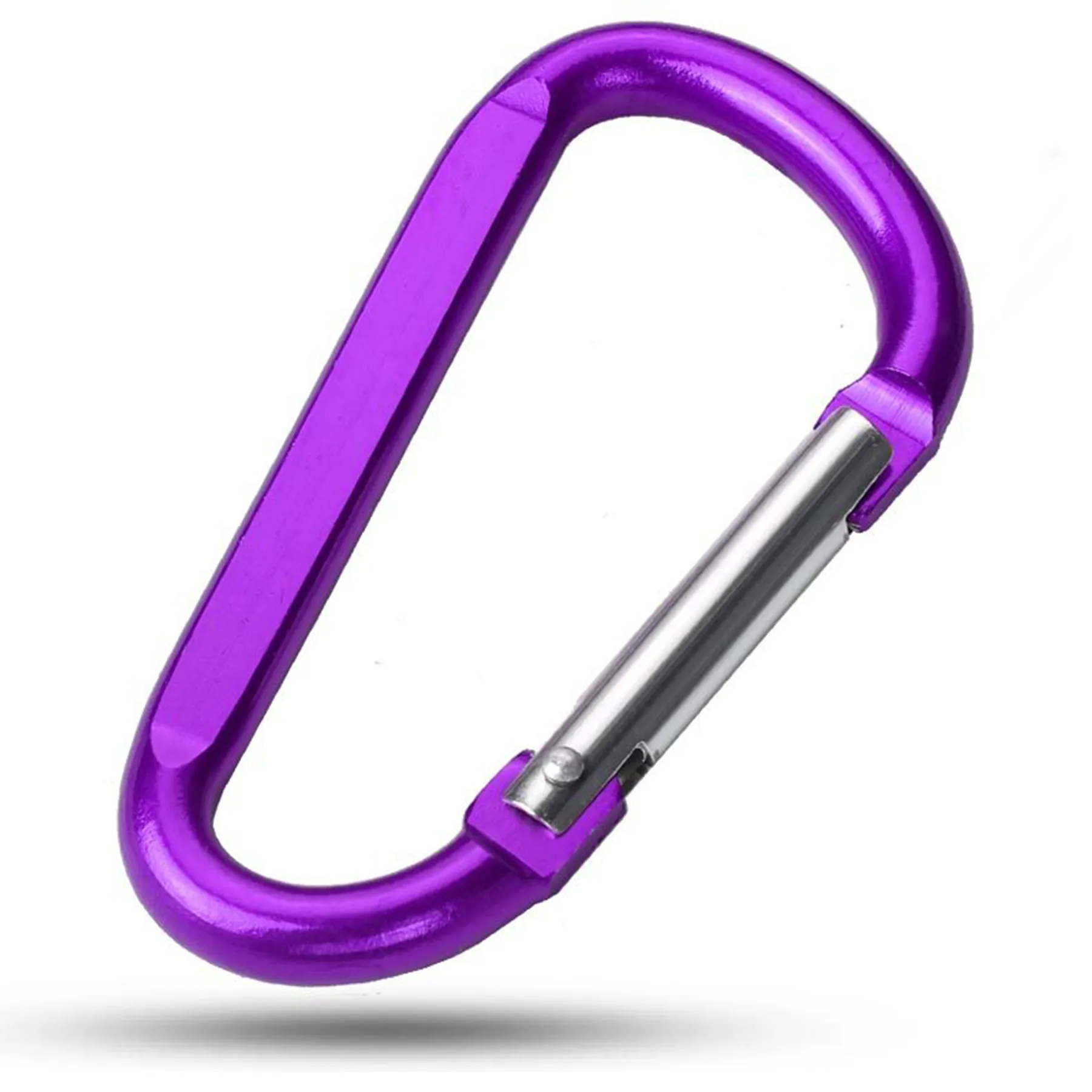 Big D Shape Flat Keychain Snap  Aluminum Carabiner Hook 4