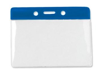 Vinyl Horizontal Top Load Badge Holder(3.69"x 3.25")(Blue) 1