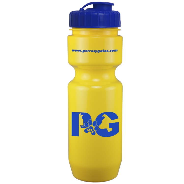 22 Oz. Bike Bottle w/ Flip Top Lid - Solid Colors