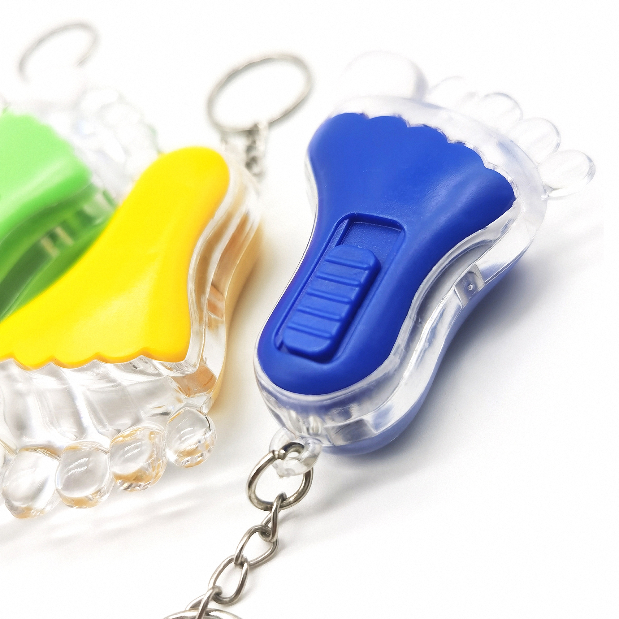 Foot Shaped Solar LED Keychain Flashlight 4