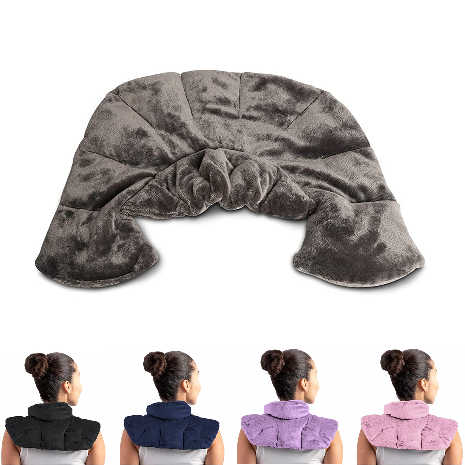 Heated Neck Shoulder Wrap Microwavable Warm Cooling Plush Pad 1