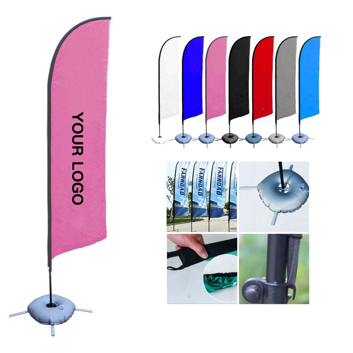 Custom Feather Flag for Outdoor Advertising Displays 7