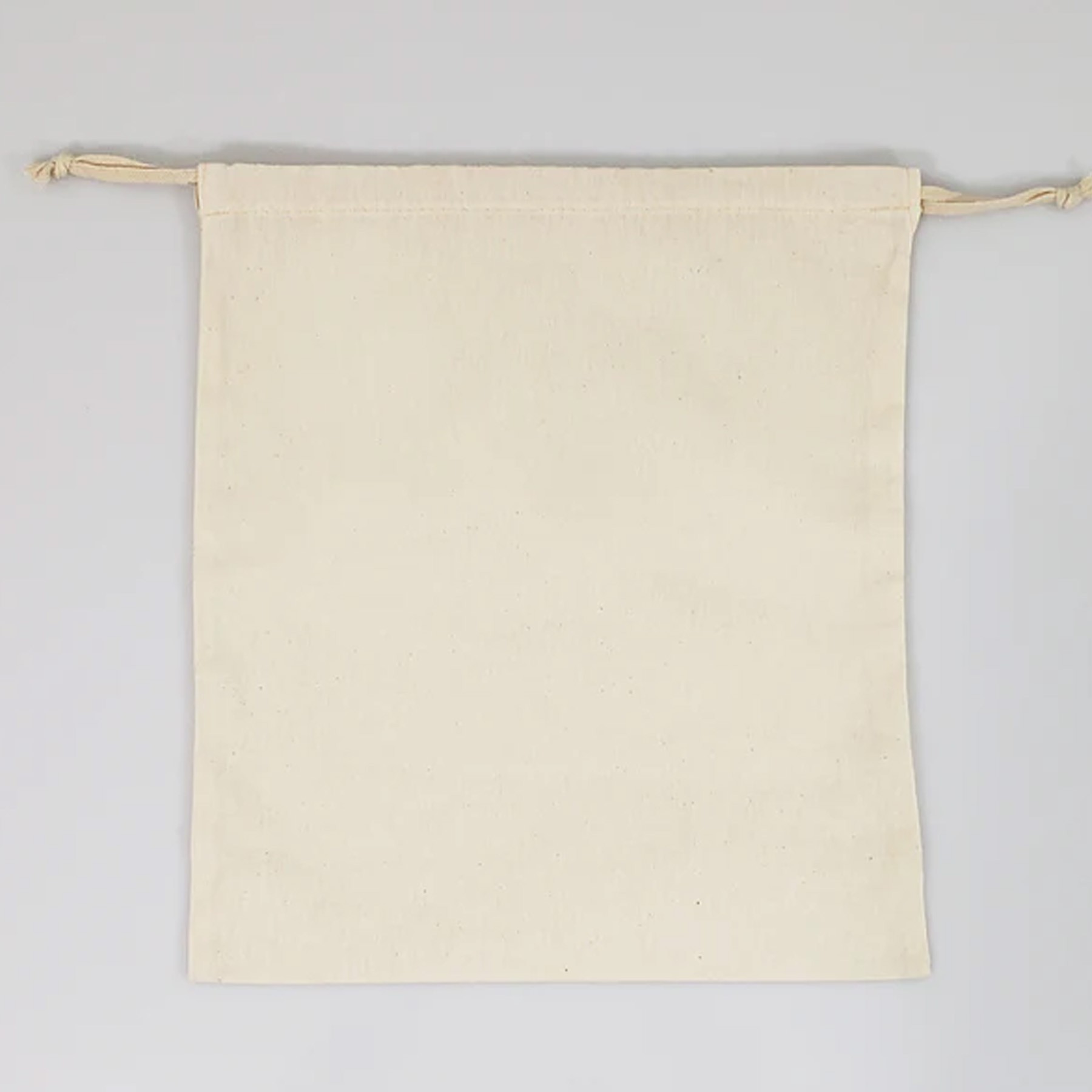 White Canvas Bag With Drawstring 3