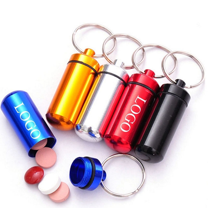 Aluminum Pill Bottle Keychain 1