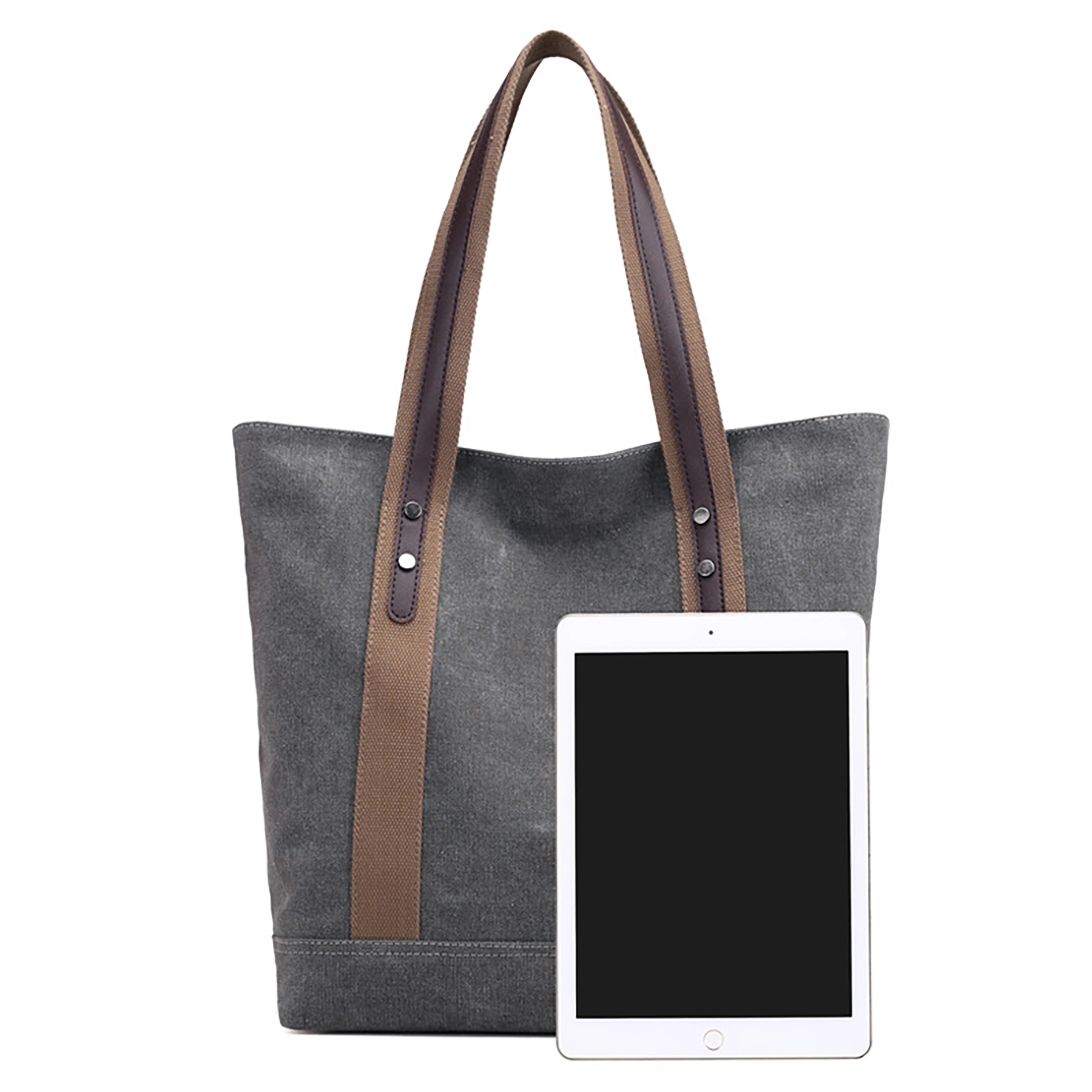 Vintage Women Handle Tote Bag Canvas 3