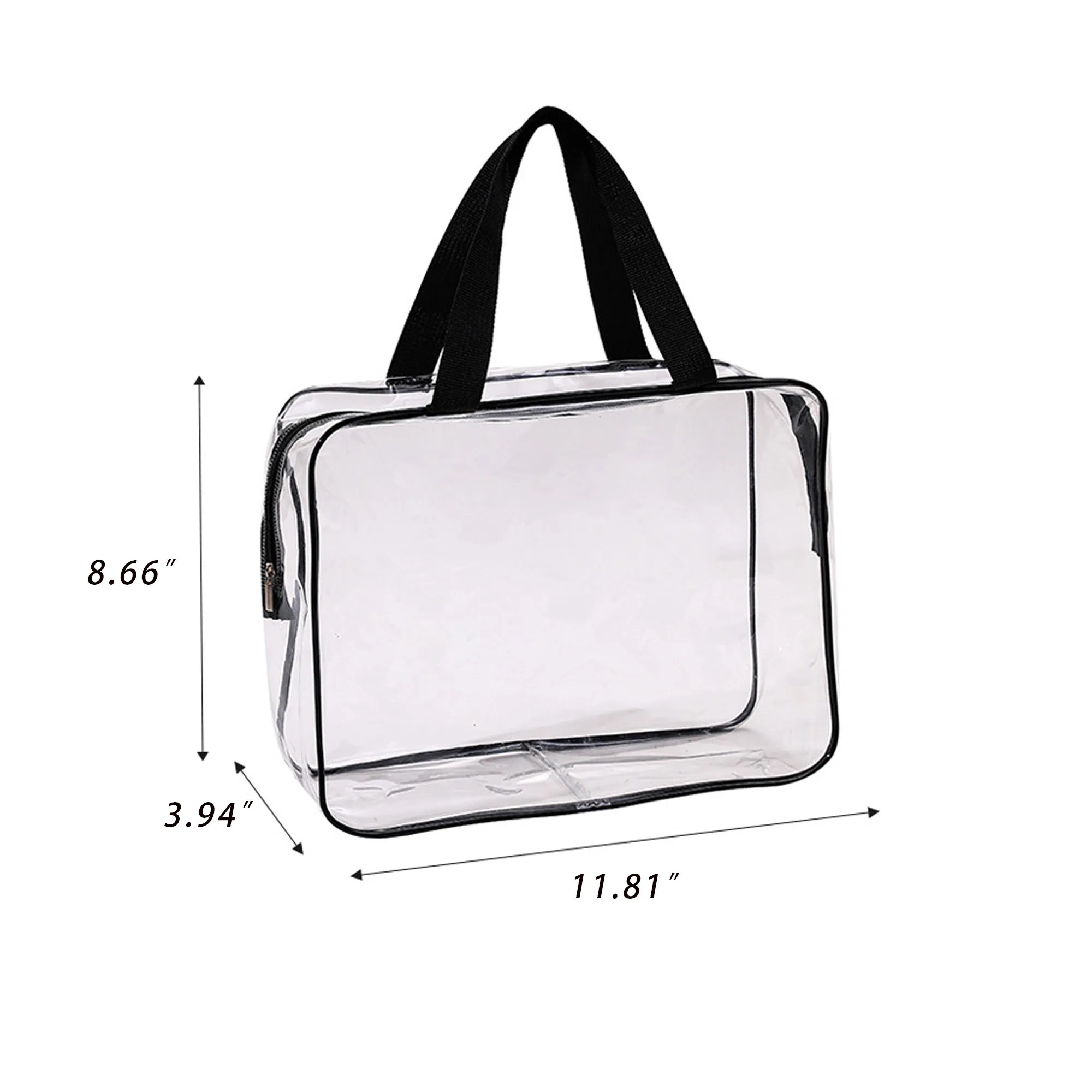 PVC Transparent Cosmetic Bag With Logo For Sport, Gym 3