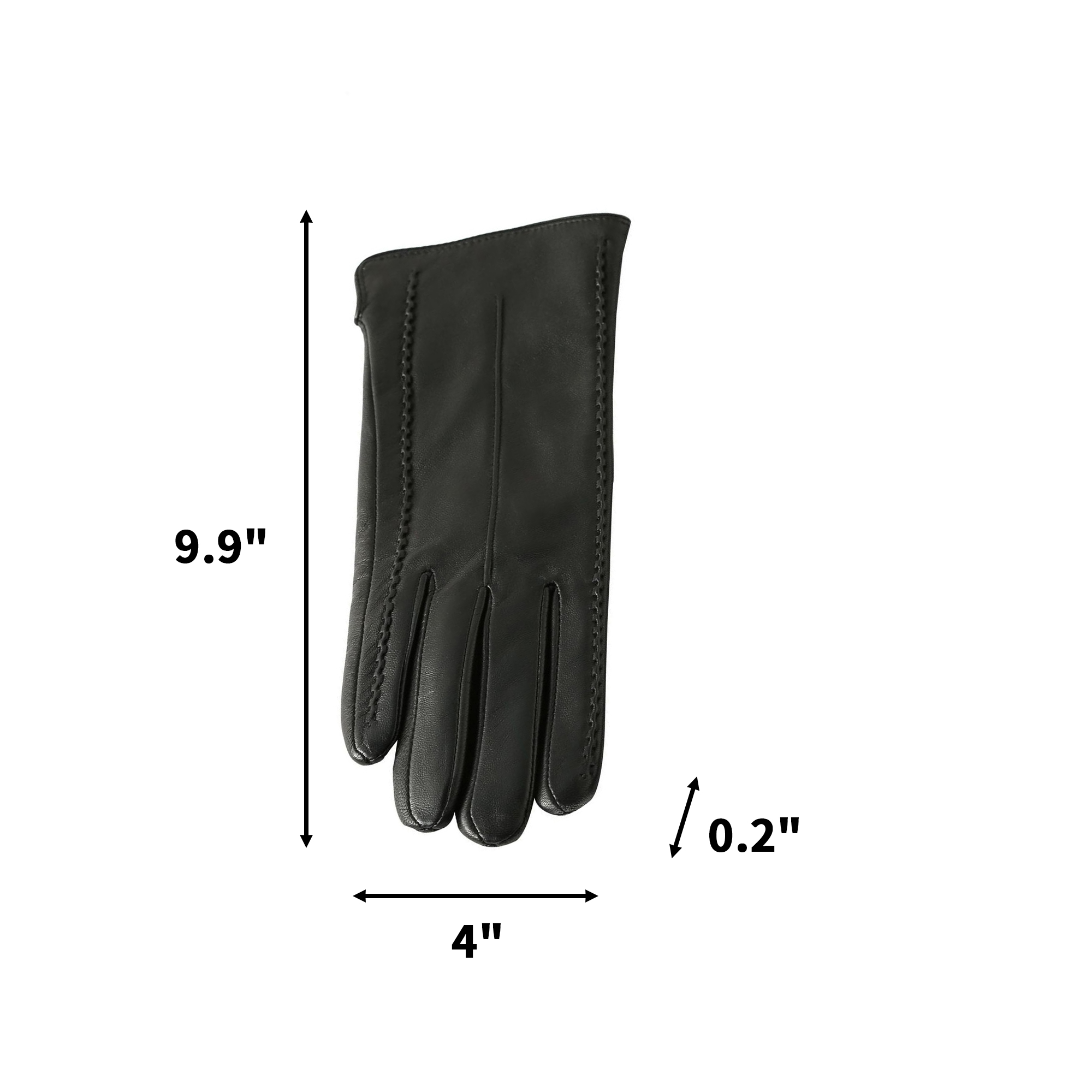 Soft Winter PU Leather Glove For Women 9.9" x 4" x 0.2" 5