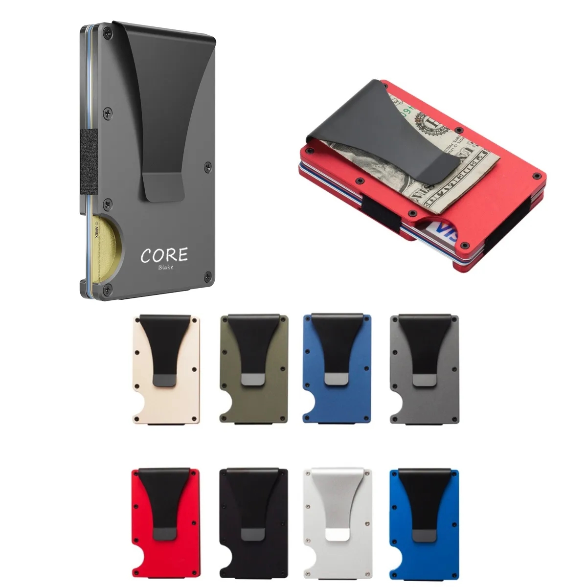 Metal RFID Blocking Wallet With Money Clip 4