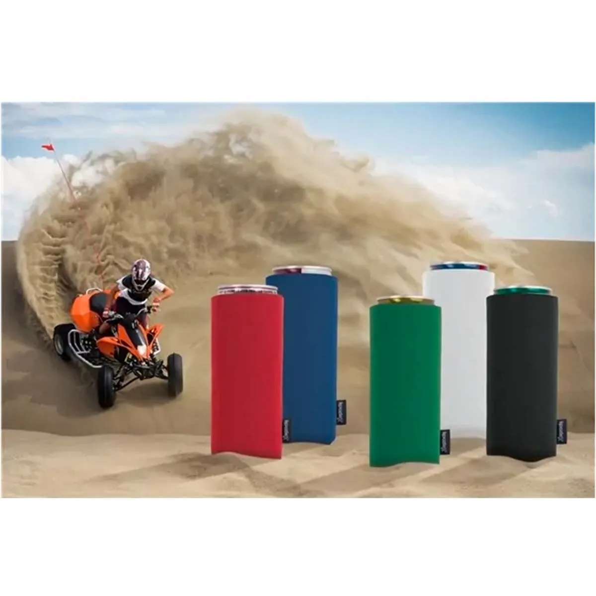 16oz Multipurpose Washable Collapsible Foam Can Holder 4