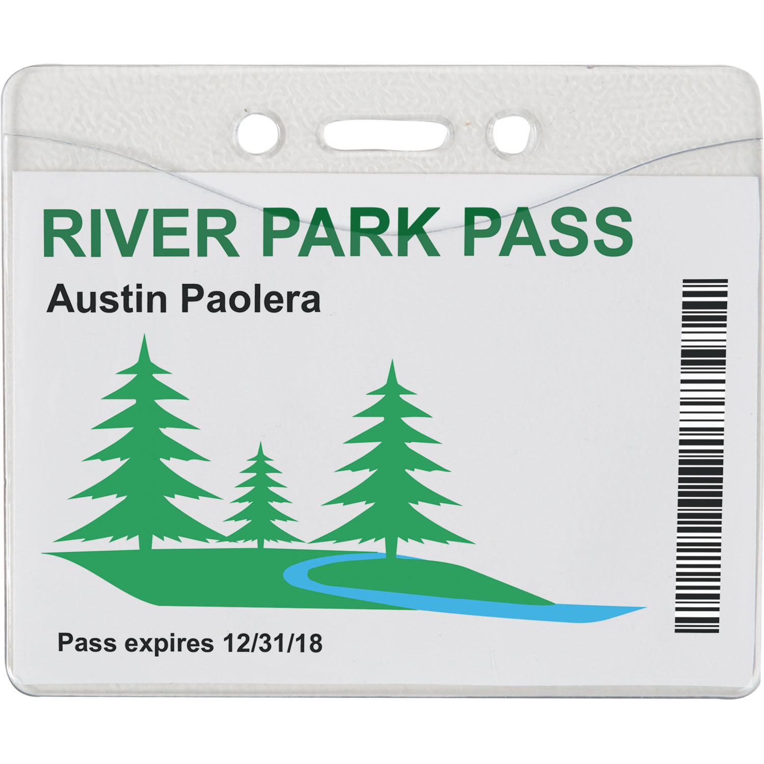 3-3/4" x 3" Vinyl Badge Pouch 1