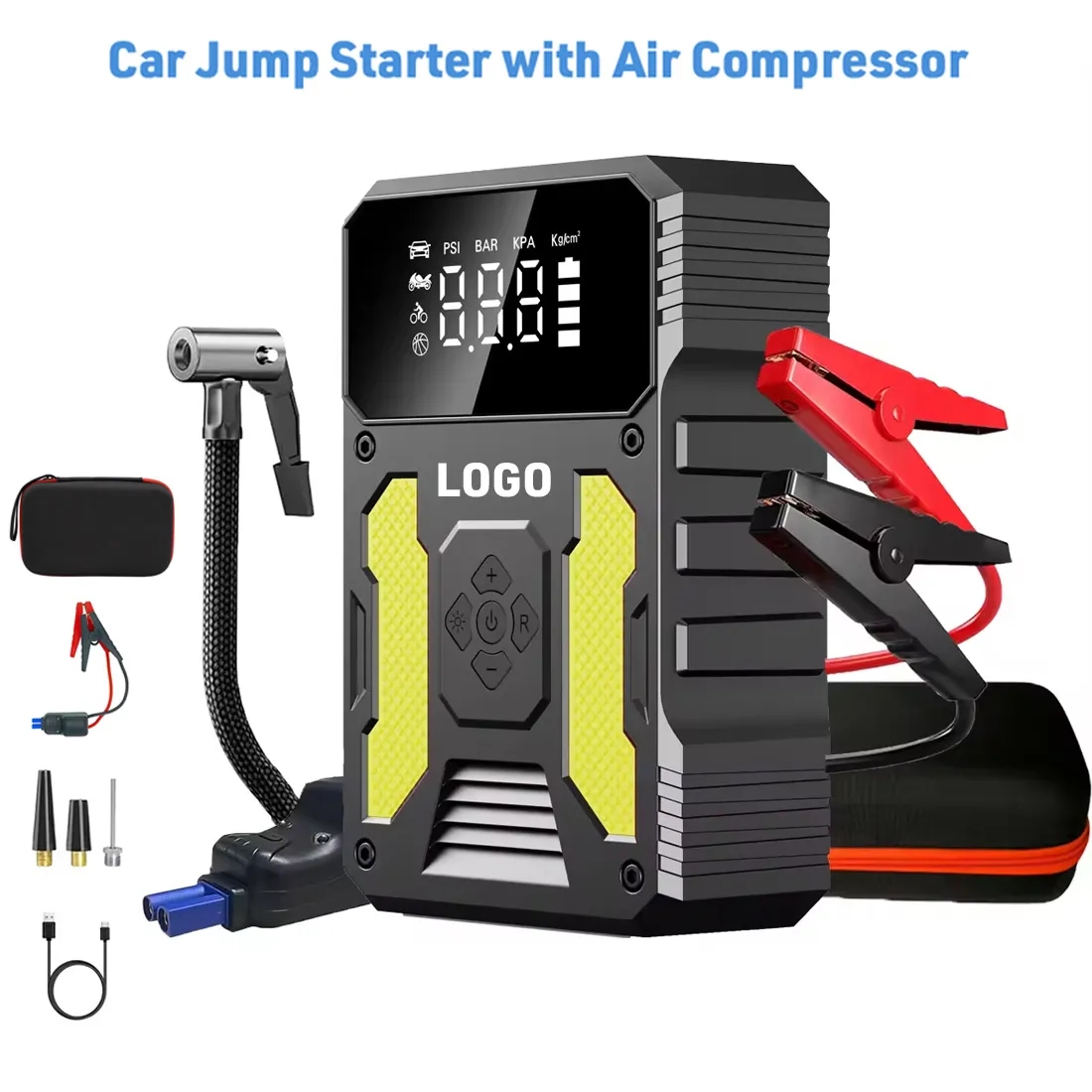 Portable Car Jump Starter with Air Compressor 5