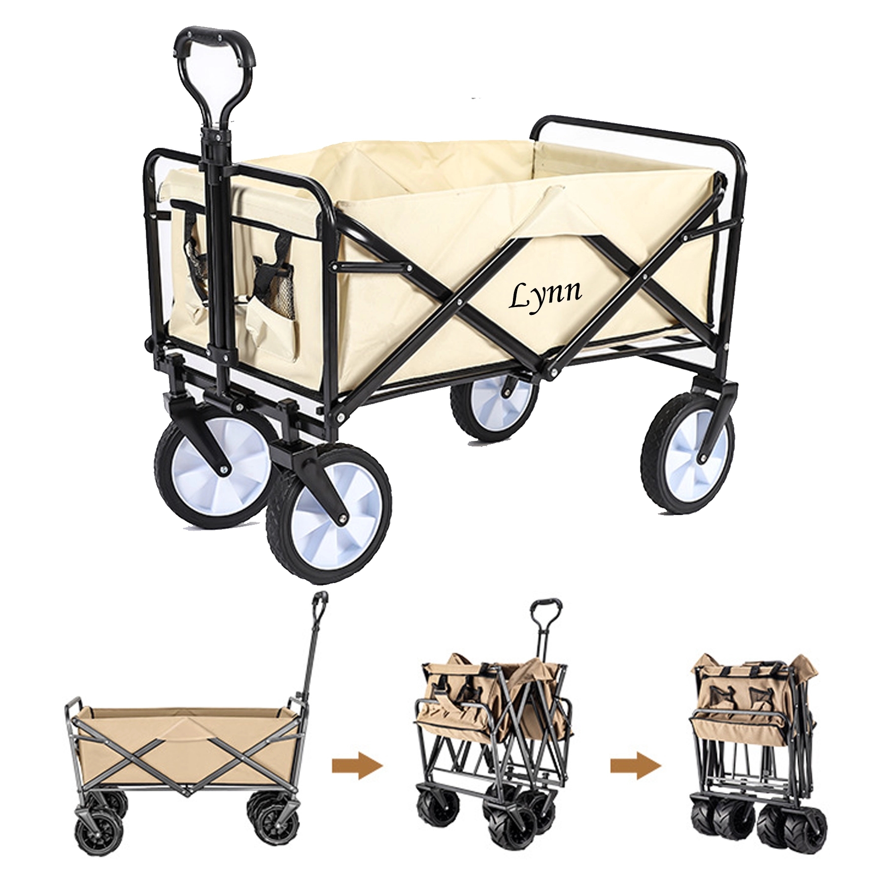 Foldable Camping Wagon Cart w/ Pocket 4