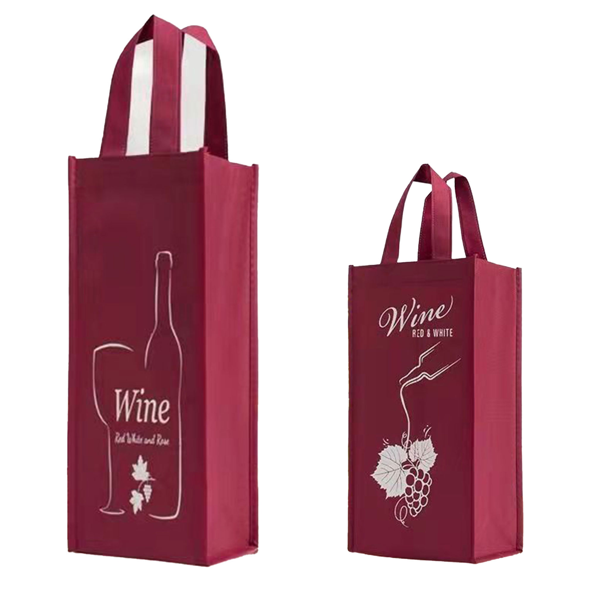 Two Bottles Of Non-Woven Wine Bags 1
