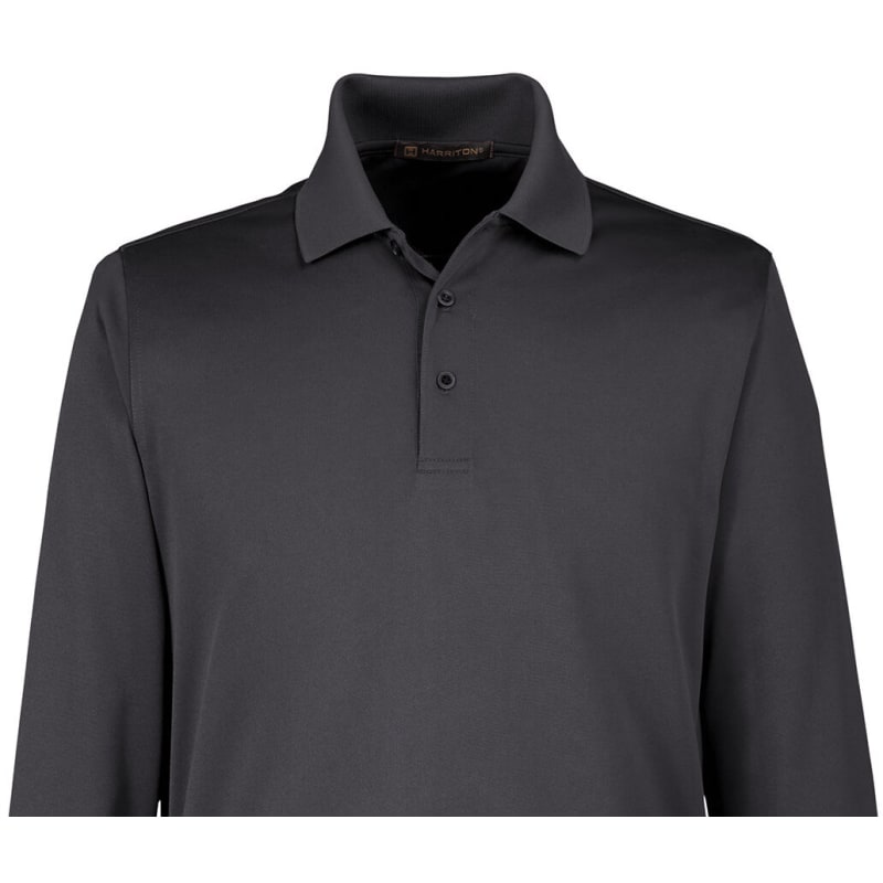 Harriton Men's Advantage Snag Protection Plus IL Long Sleeve Polo 5