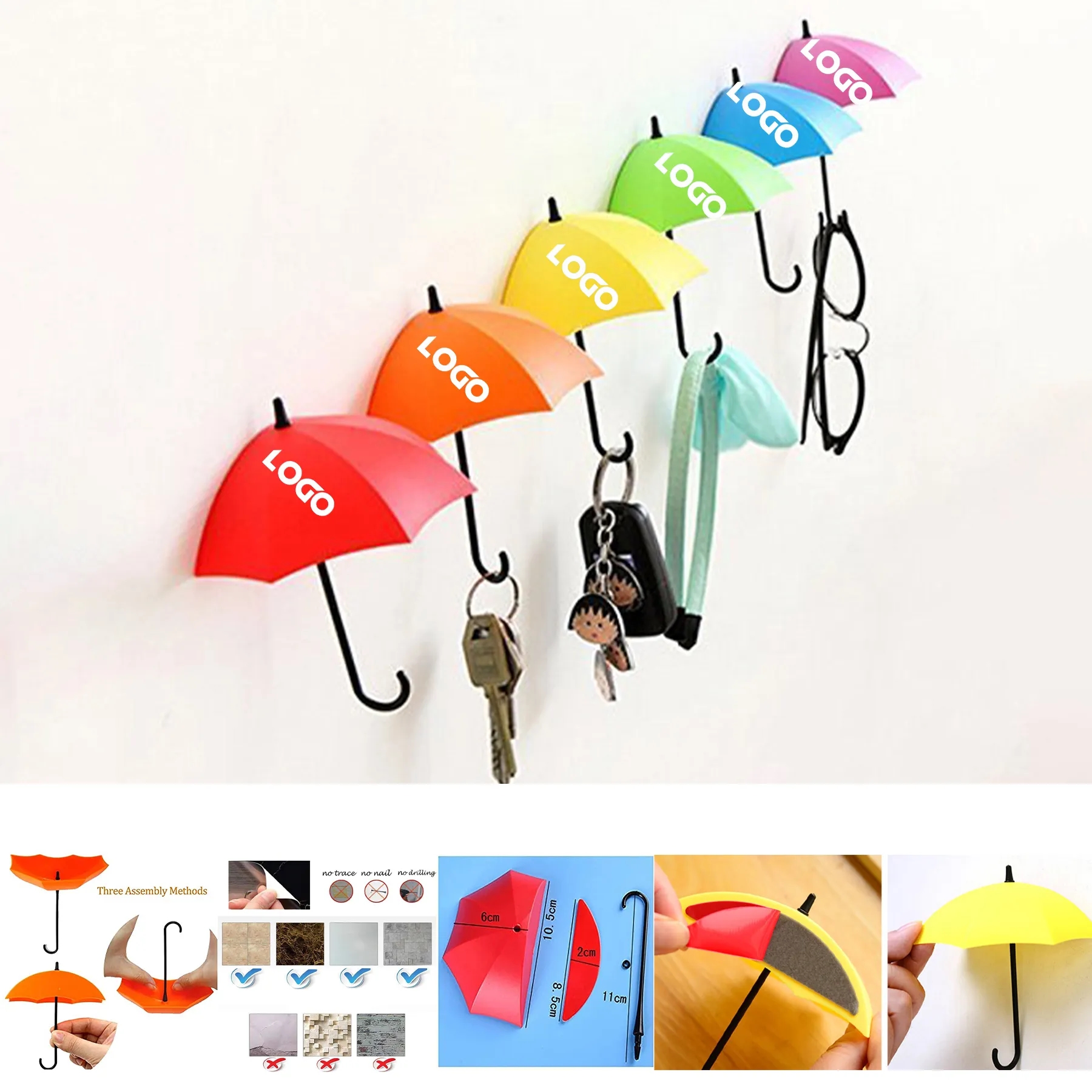 Colorful Umbrella Key Holder 2