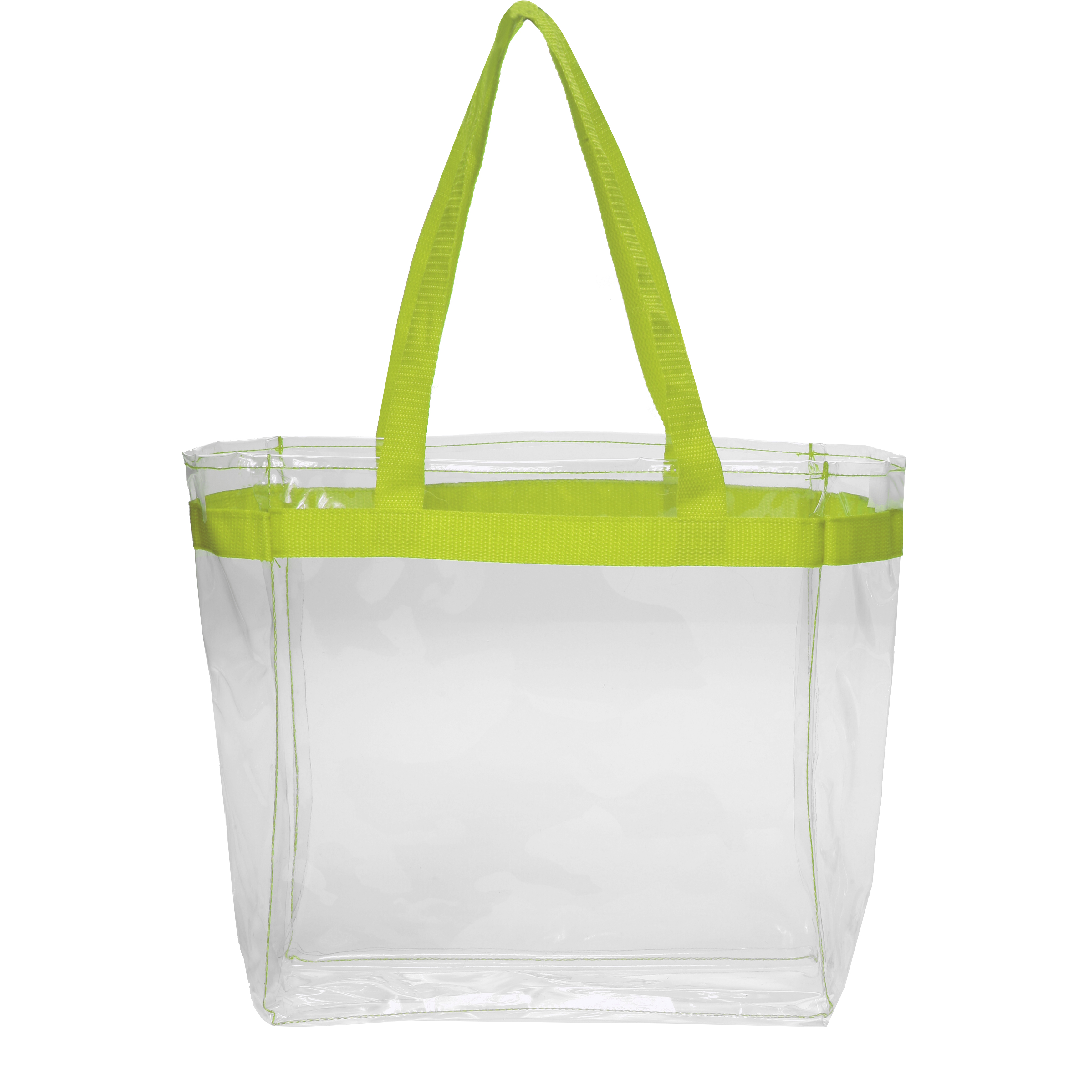 Color Handles Clear Plastic Tote Bags 6