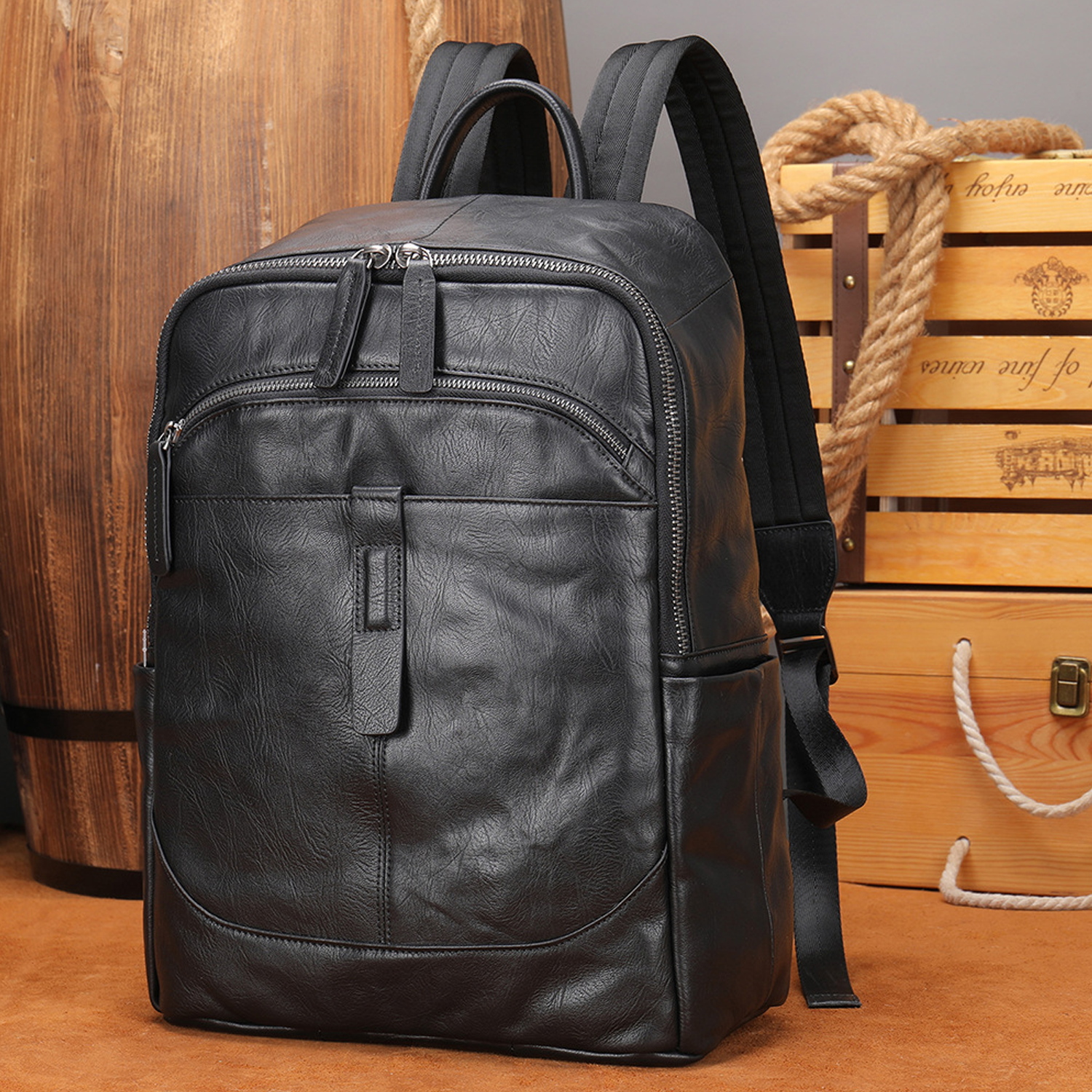 Genuine Leather Backpack 4