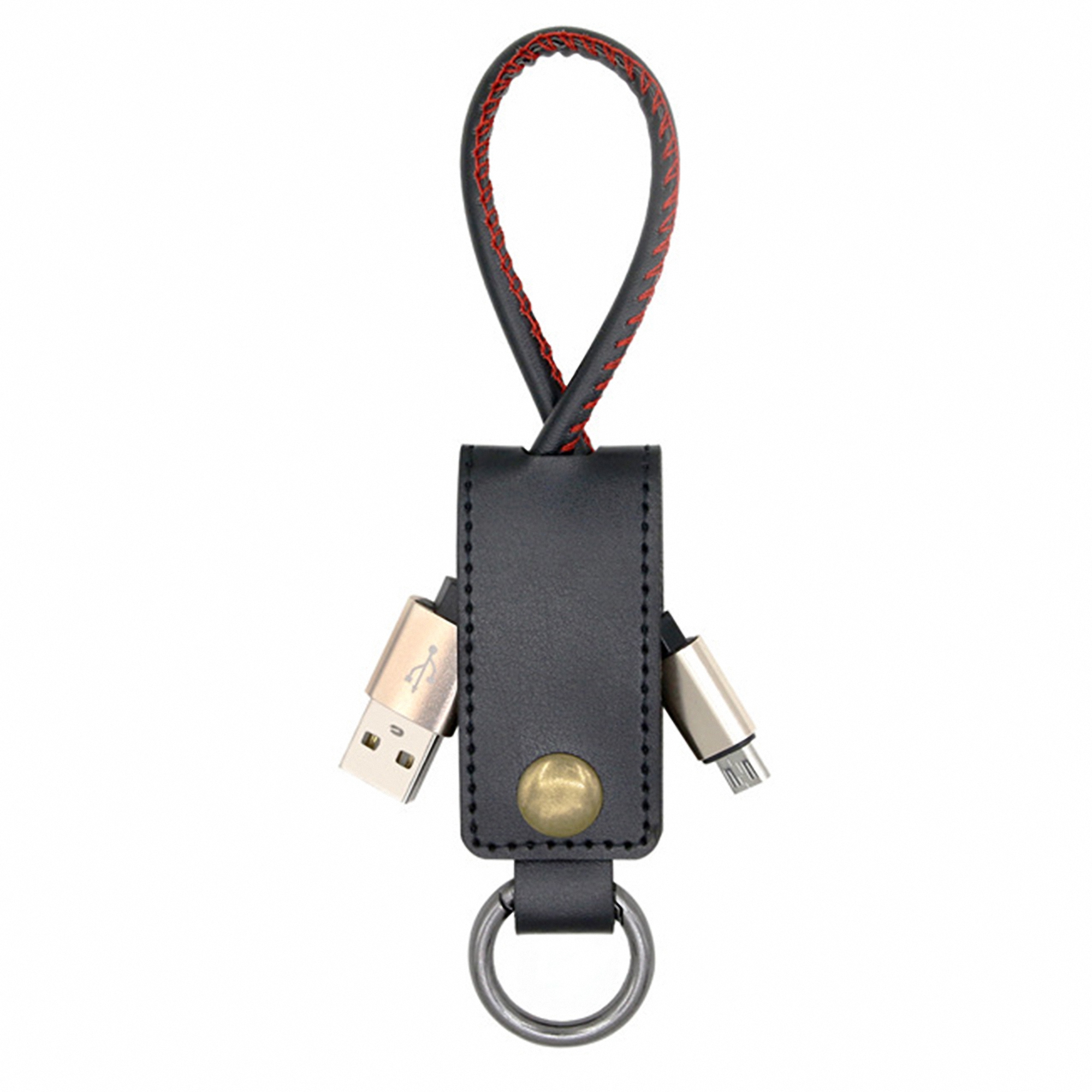 Leather Keychain USB Charging Cable 2