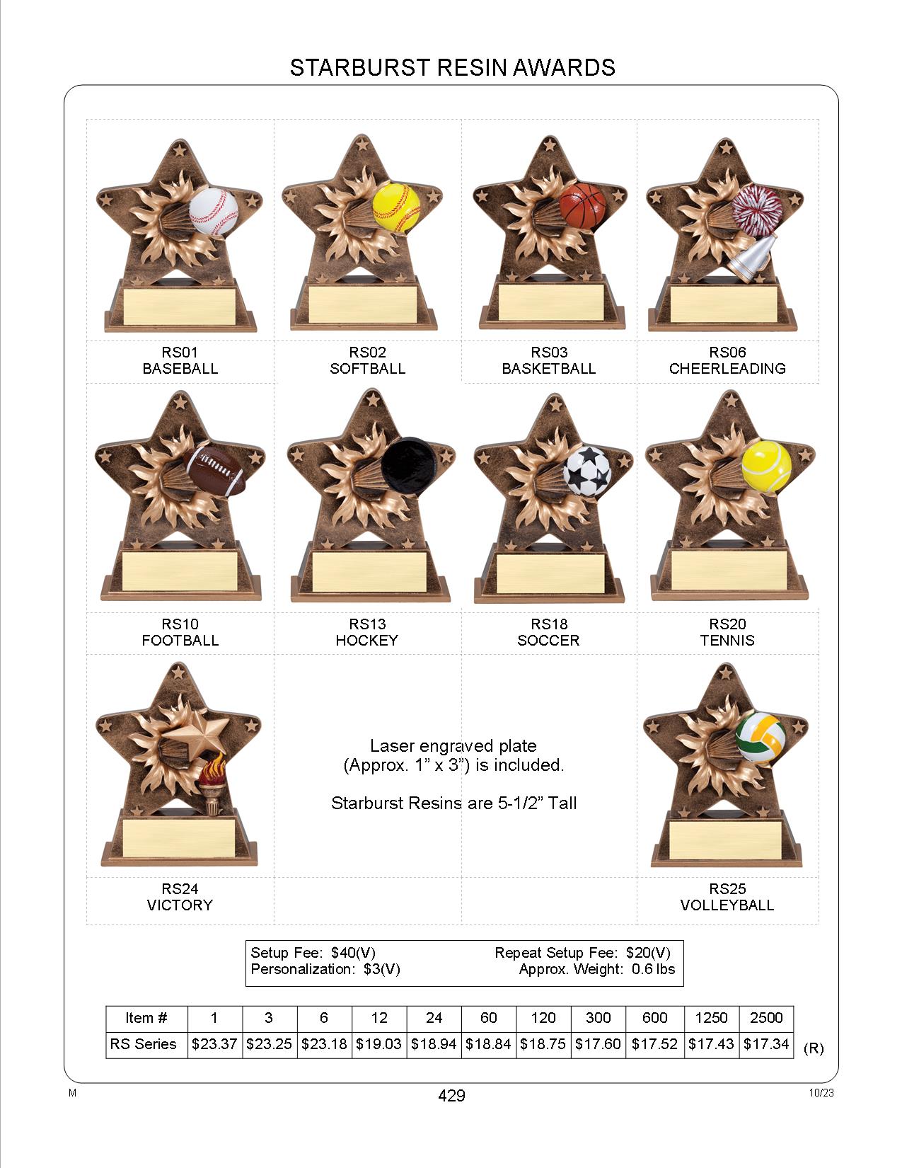 Volleyball Starburst Award 2