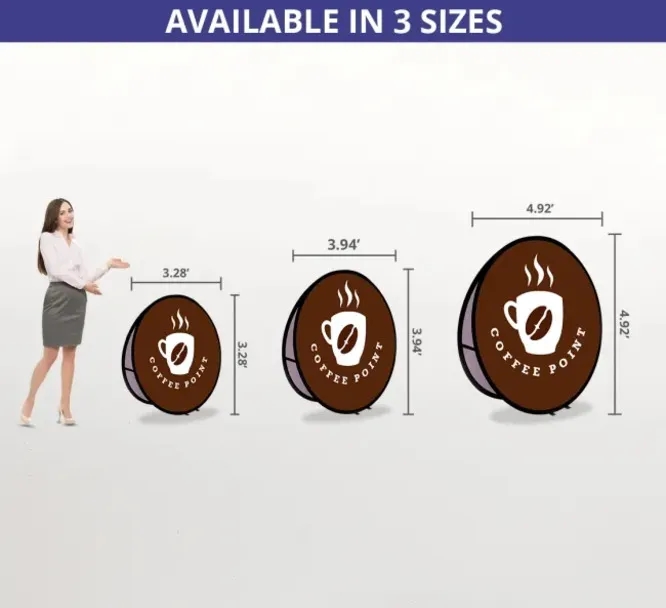 Circle Pop Up Banners (3.94 Ft x 3.94 Ft) 5