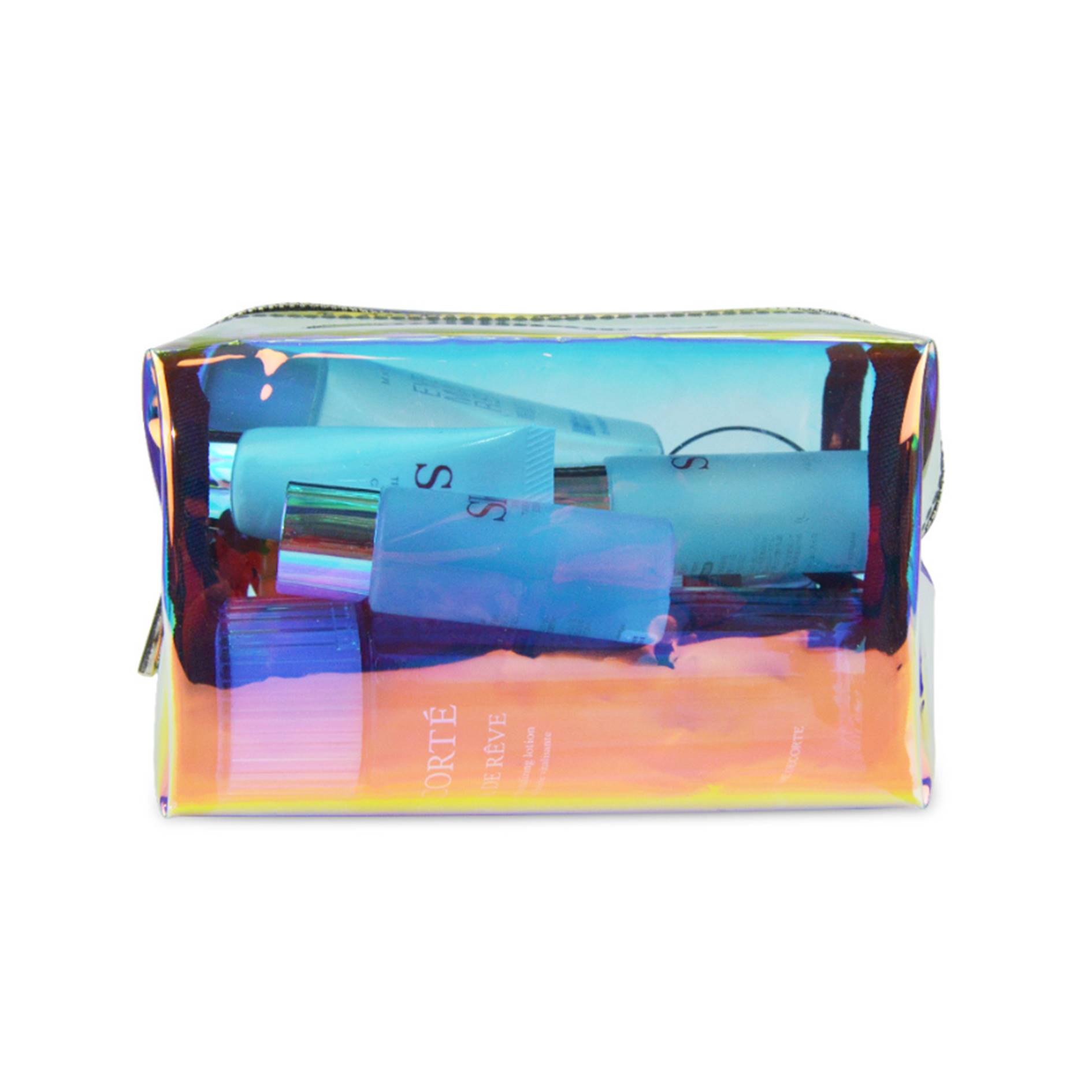 Clear Holographic Square Makeup Bag 3