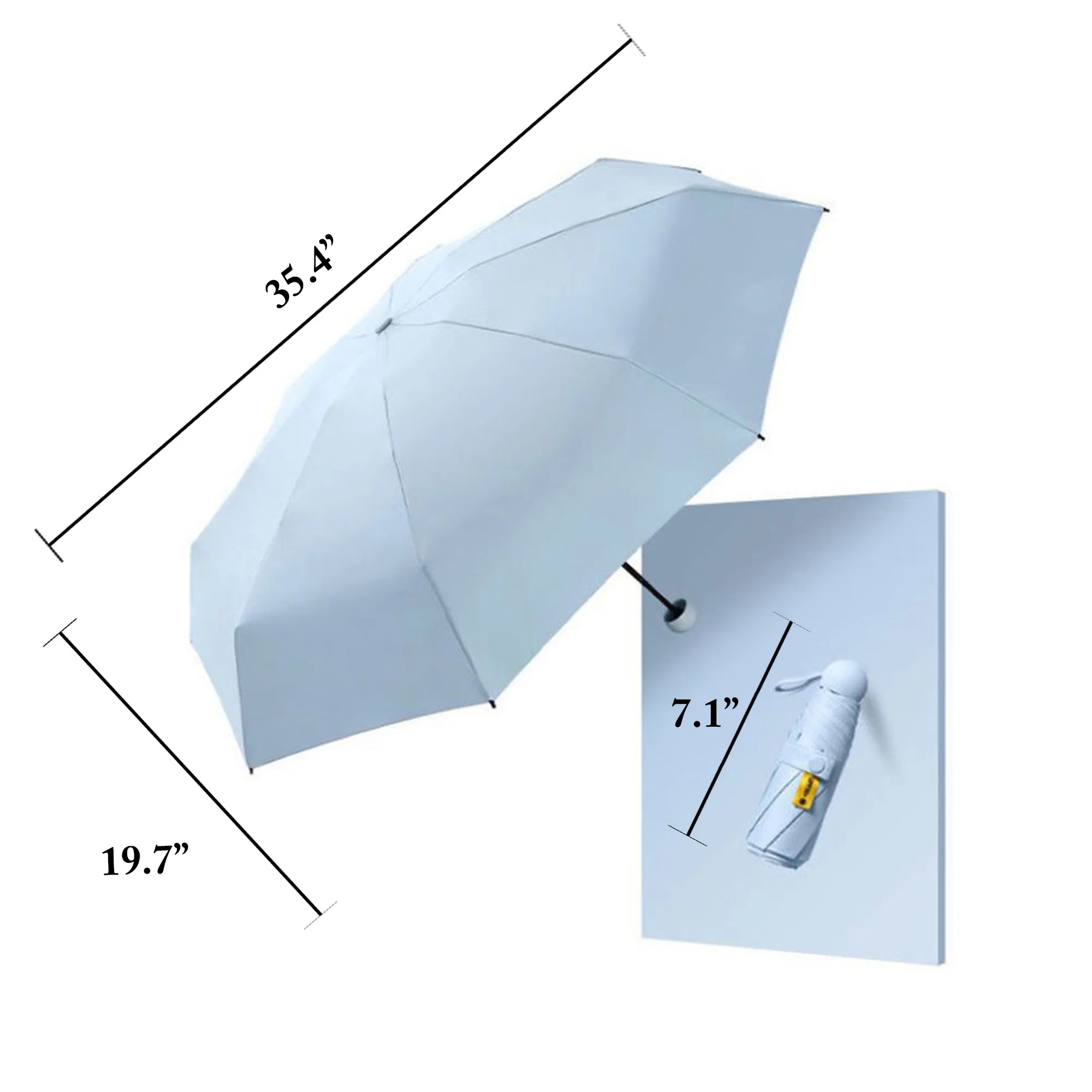 MOQ10 Compact Mini Capsule Sun Rain Umbrella 16
