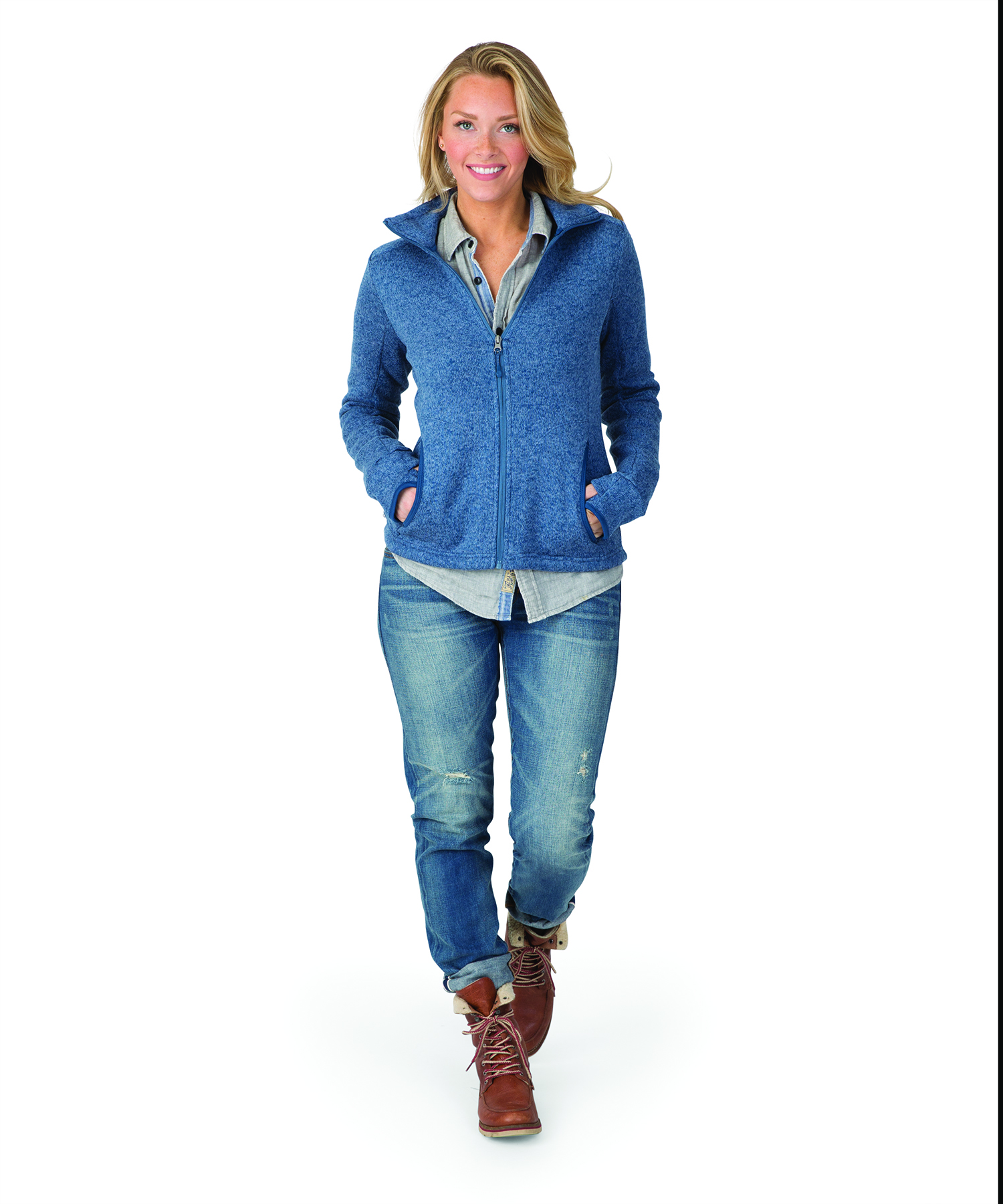 Women's Heathered Fleece Jacket 64