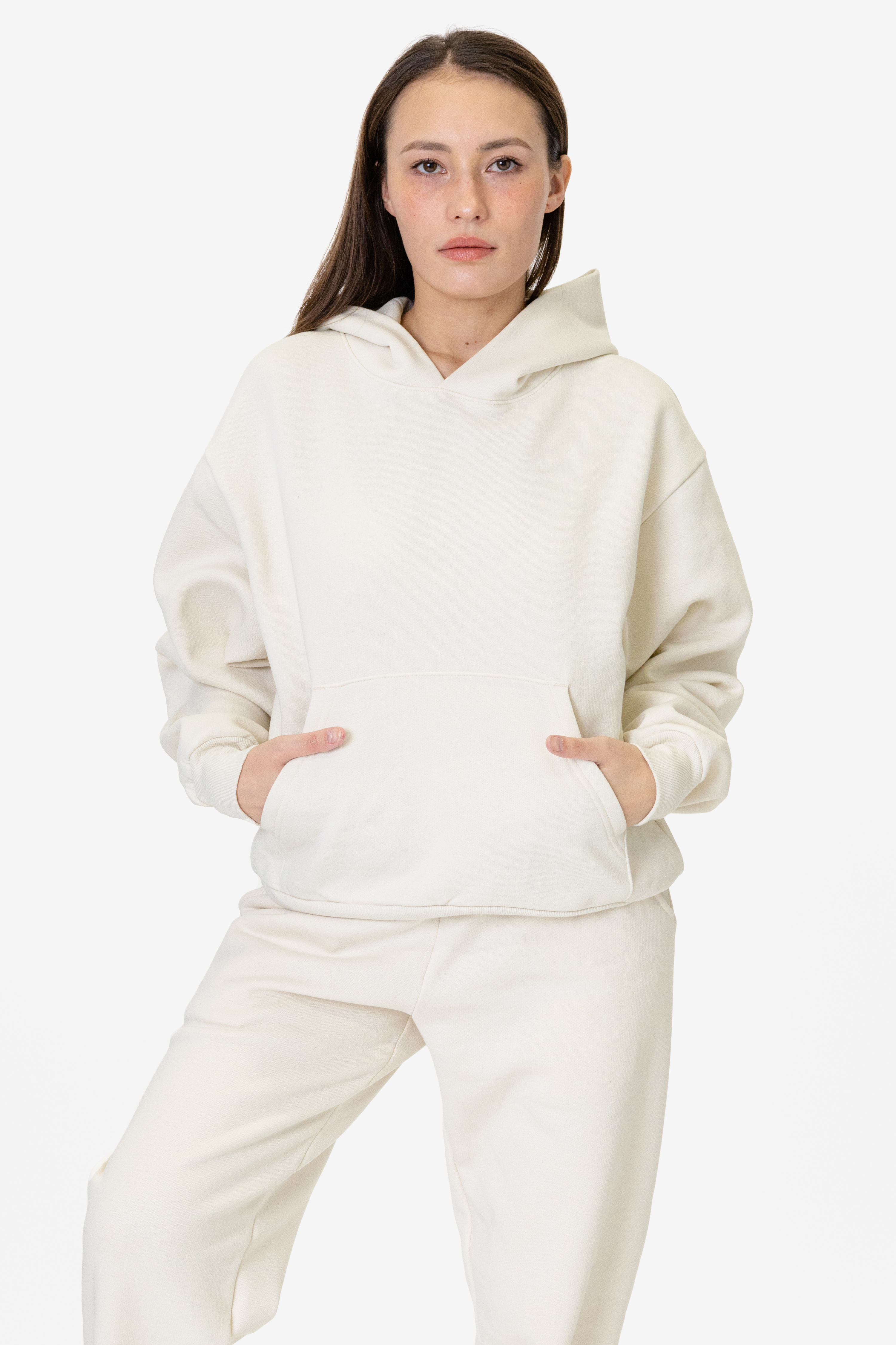10 OZ MID-WEIGHT POLY COTTON FLEECE WIDE HOODIE 16