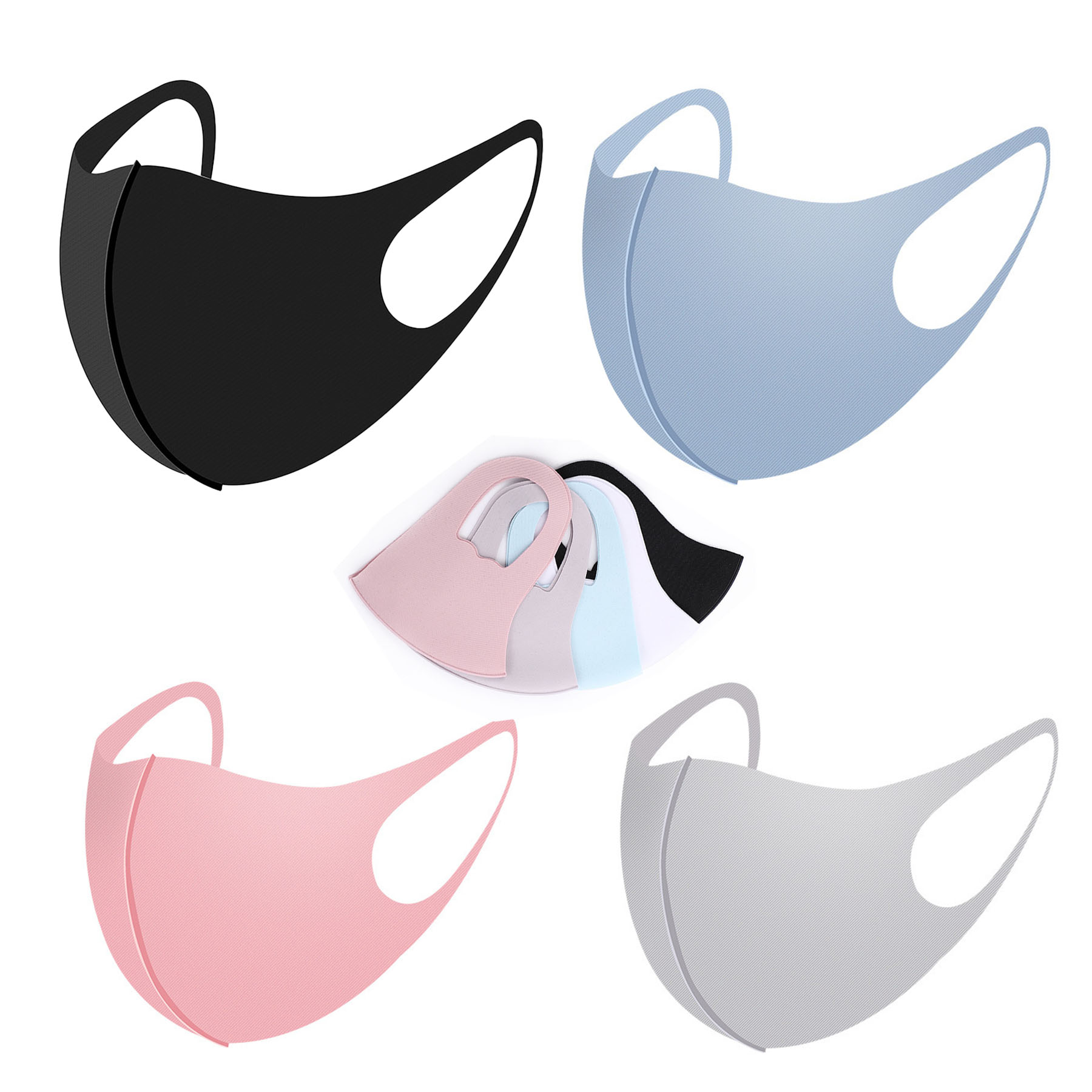 Reusable Stretch Face Mask-Five Colors 1