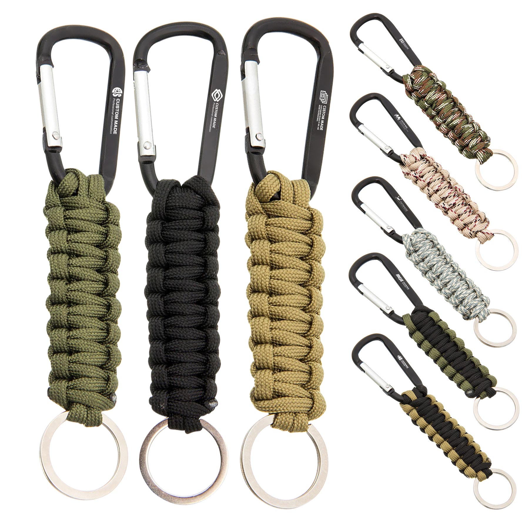 Paracord Braided Keychain With Carabiner 1