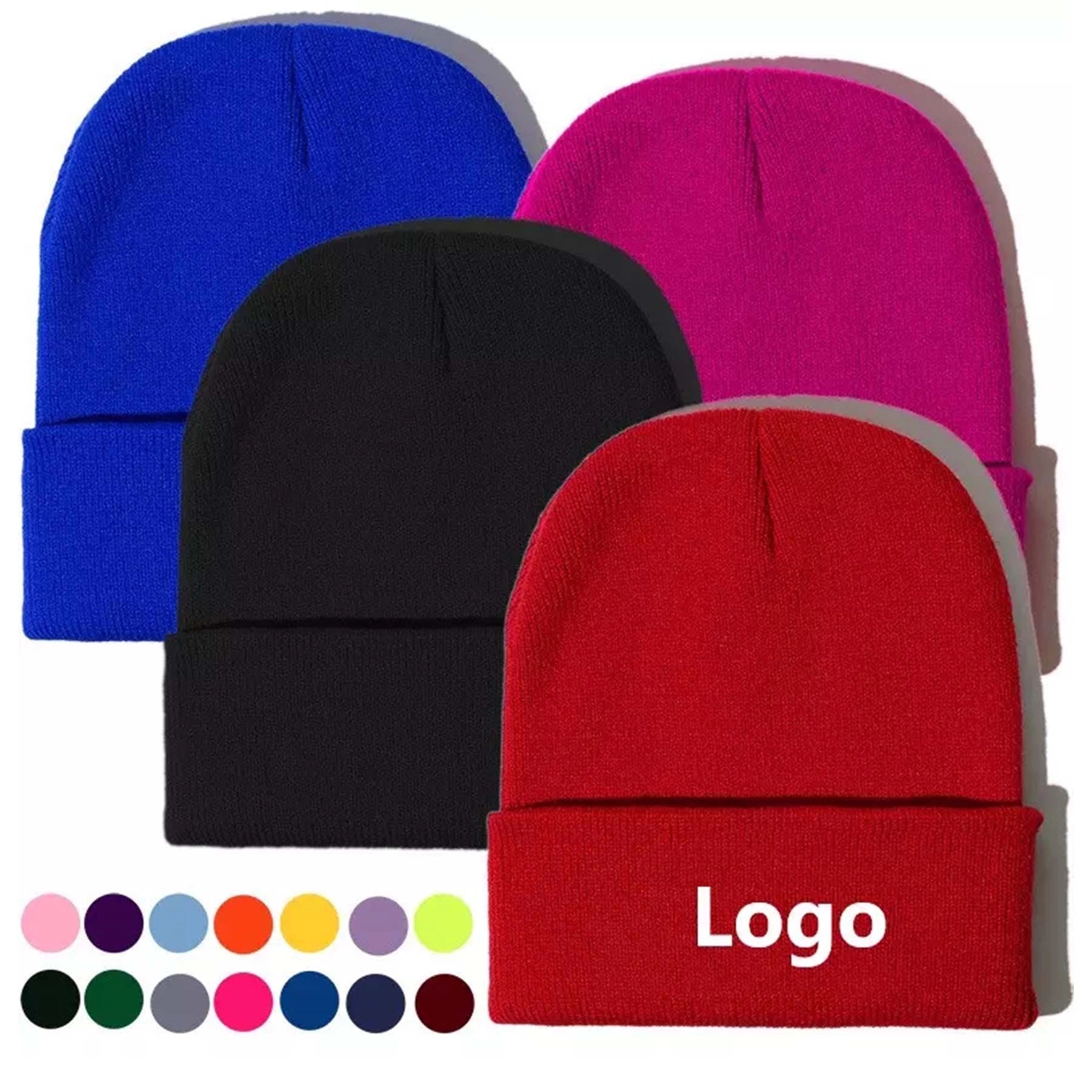 Custom Embroidered Knit Cuffed Beanie 2
