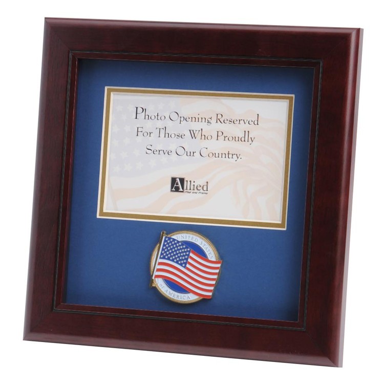 American Flag Medallion 4-Inch by 6-Inch Landscape Picture Frame 2