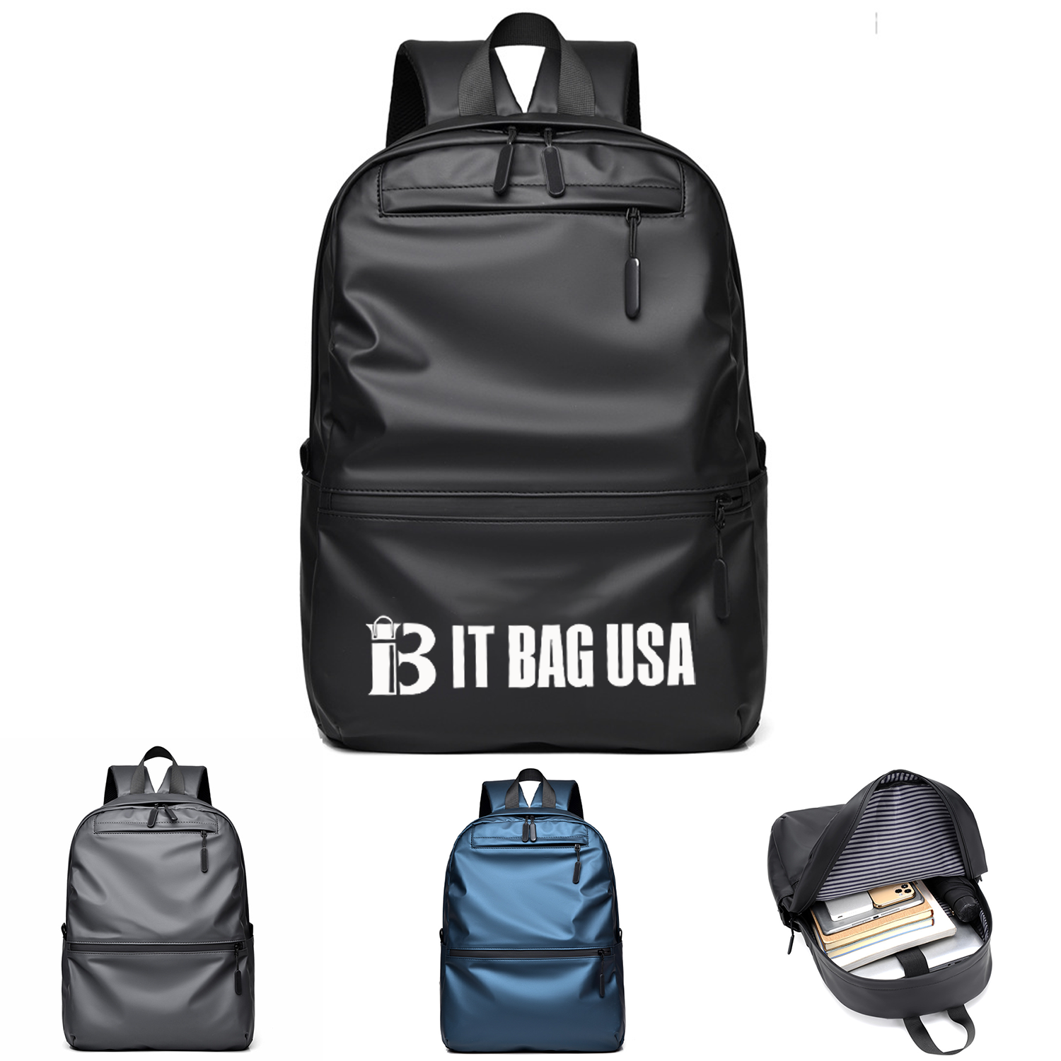 Polyester Double Zipper Backpack 2