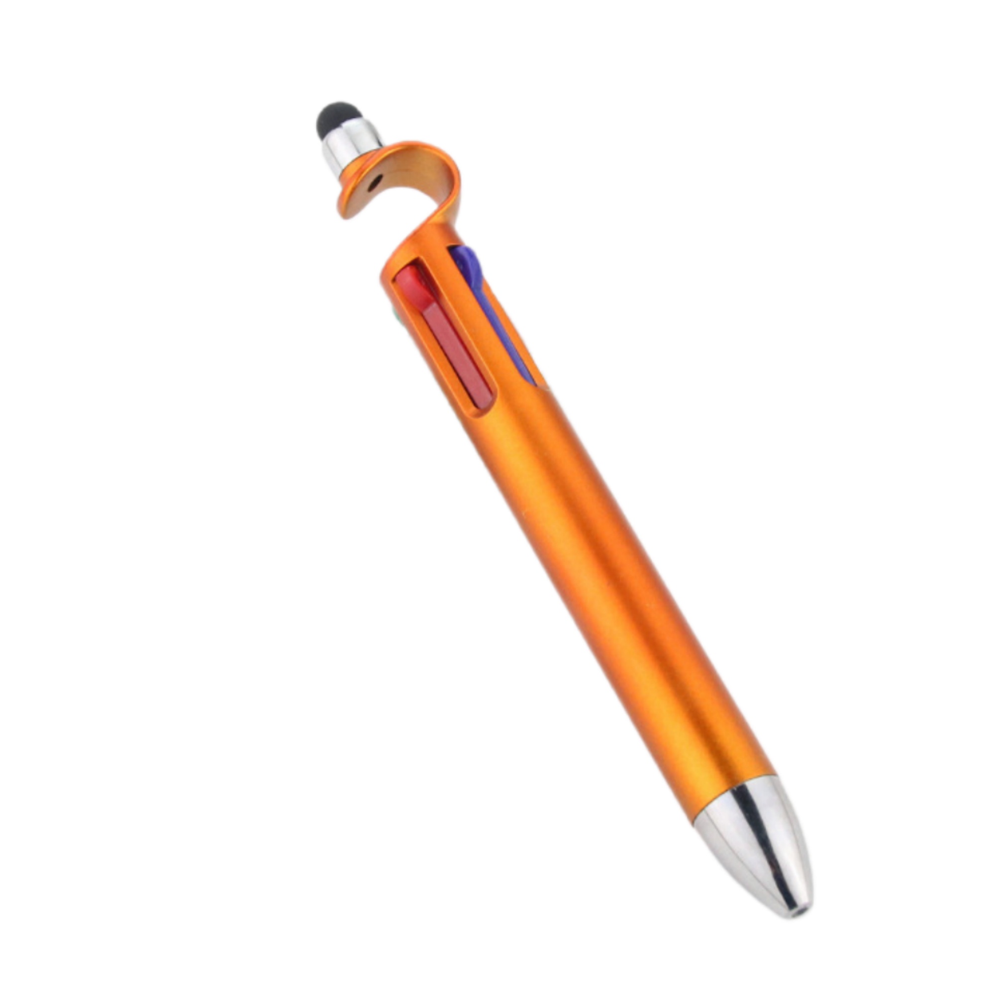 Multifunctional 4-Color Ballpoint Pens with Phone Holder + Stylue Pen 9