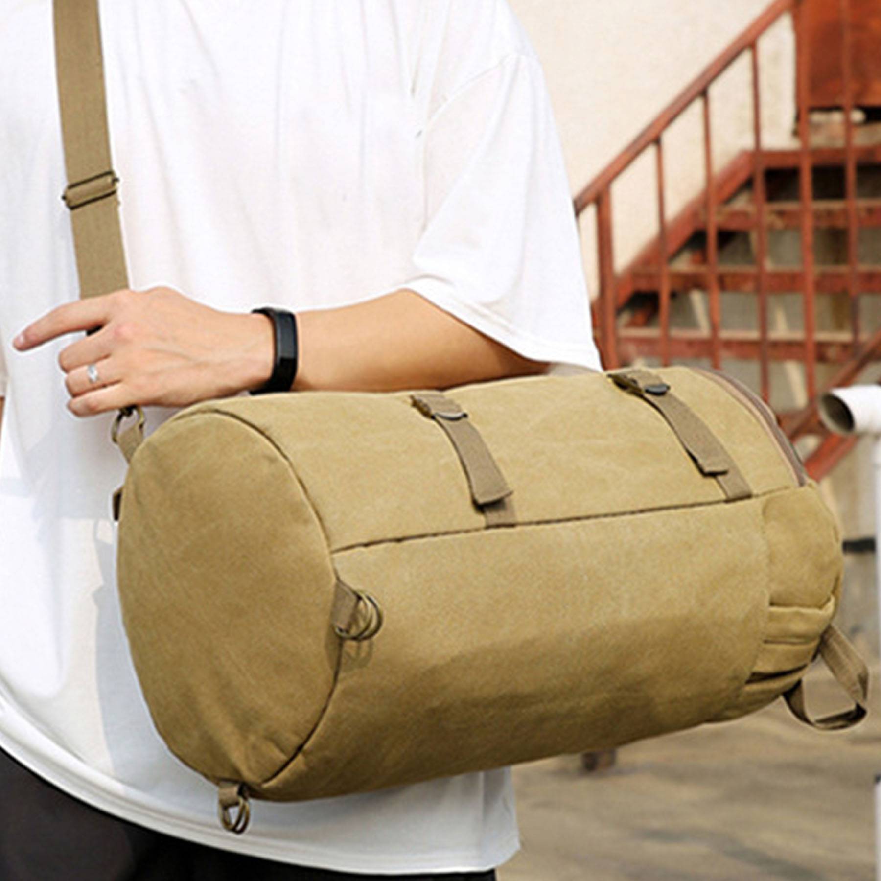 Retro canvas backpack 14