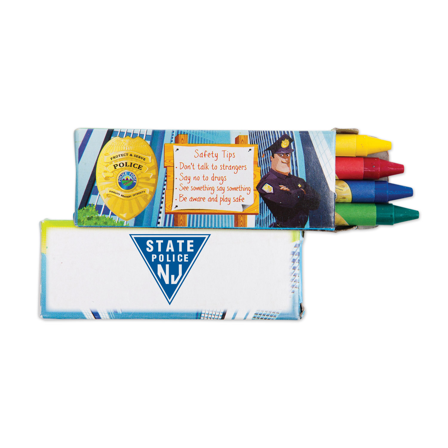 4 Pack Police Safety Crayons 4