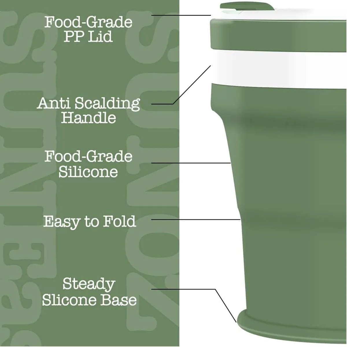 Collapsible Silicone Travel Coffee Cup 3