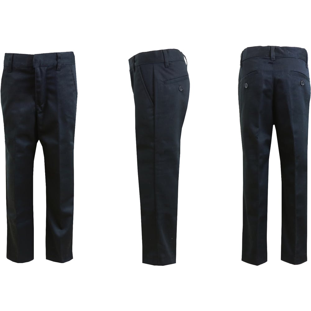 Boys' Uniform Pants - Size 20 Black Flat Front 1