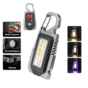 Portable COB LED Light Tool With Integrated Screwdriver Safety Hammer 4