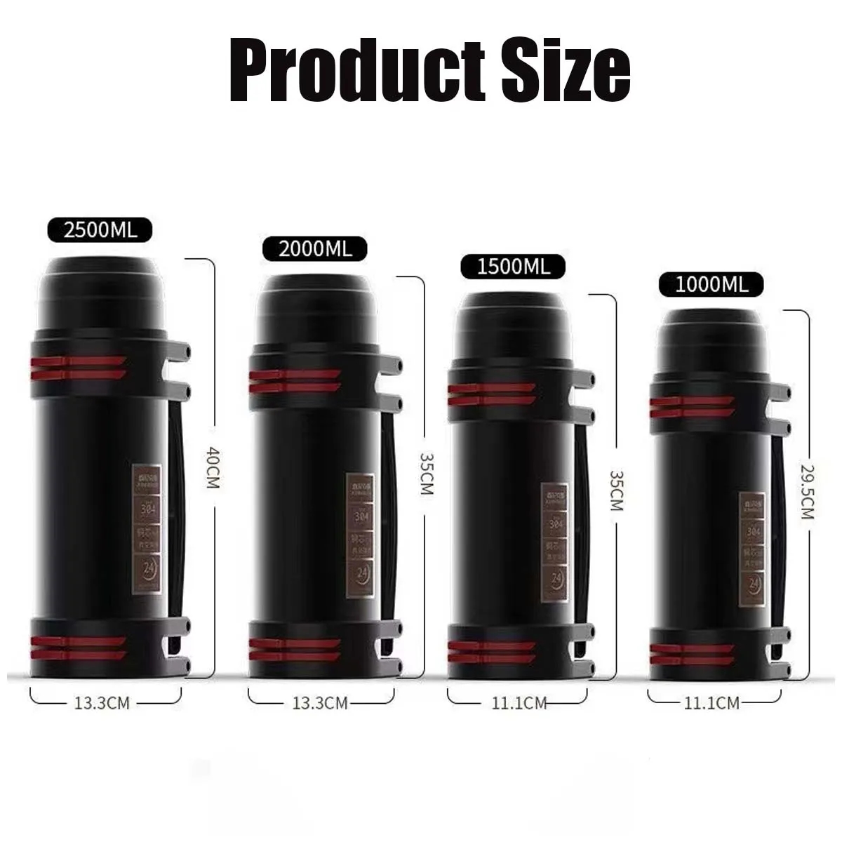 40oz. Insulated Bottle Travel Vacuum Stainless Steel Thermos 5