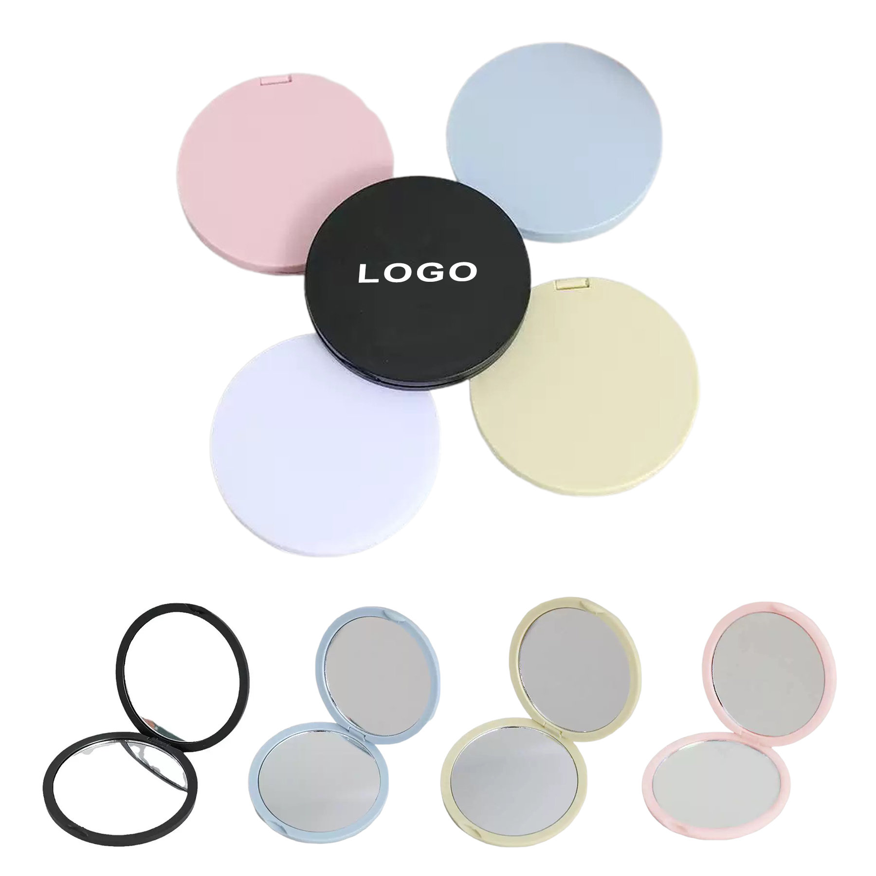 Folding Round Double-Sided Makeup Mirror 1