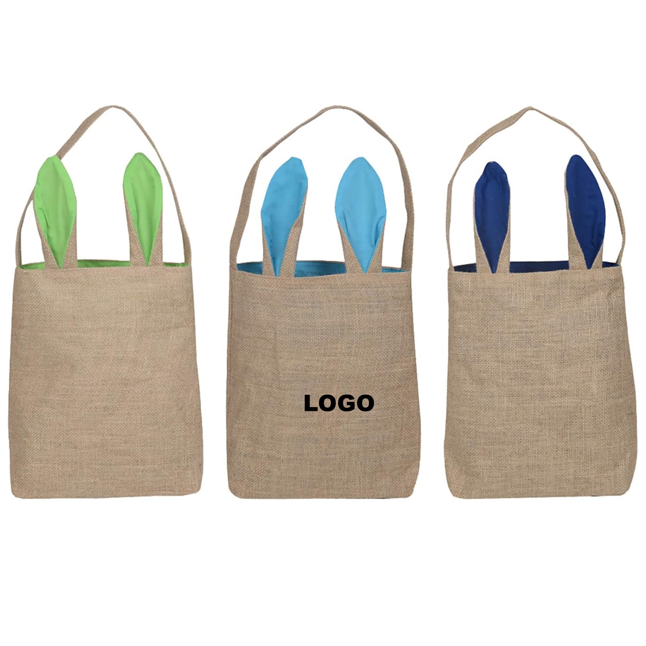 Easter Bunny Bag Basket, custom tote bag with logo imprint 2