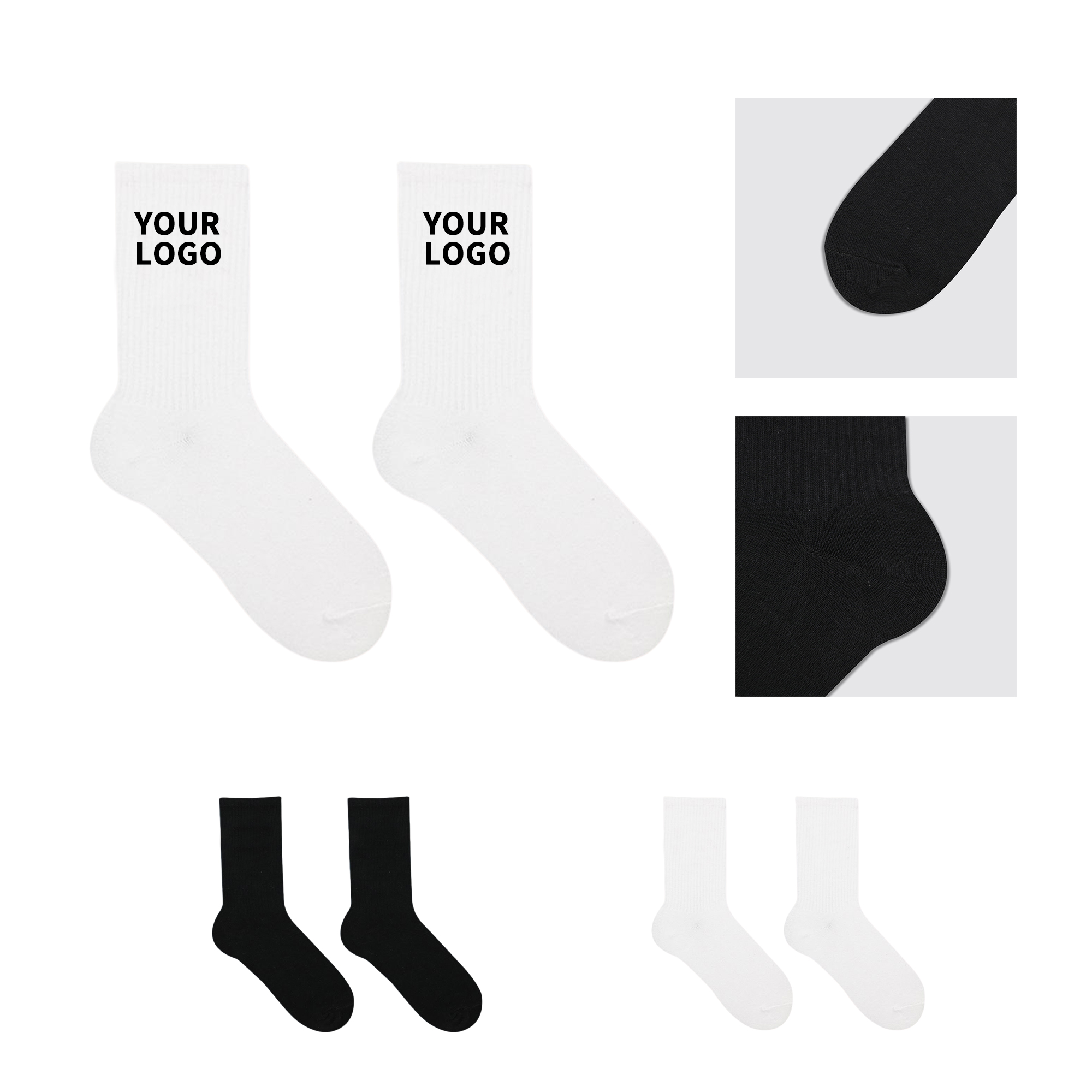 Cotton Knitted Crew Sock For Daily Wear 5