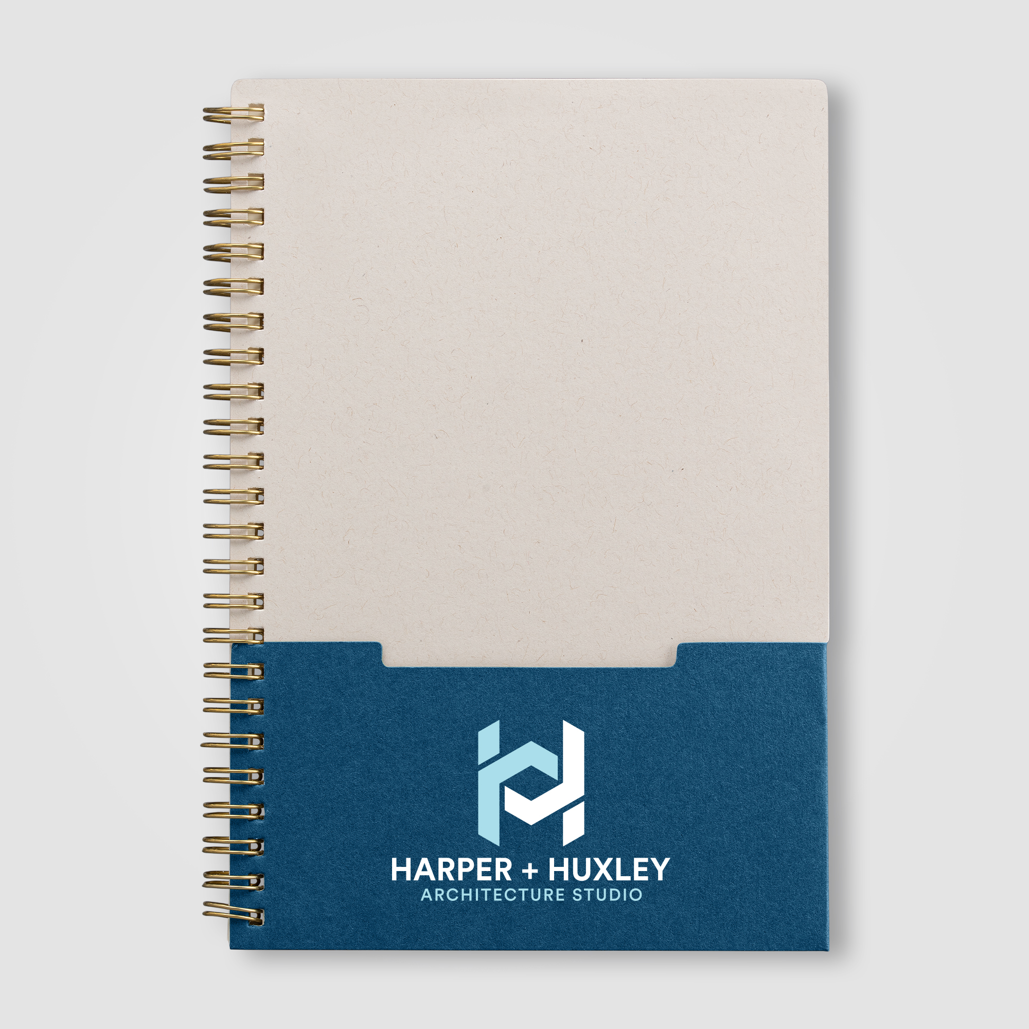 Lino FSC Paper Spiral Binding Vertical Pocket Notebook - A5 17