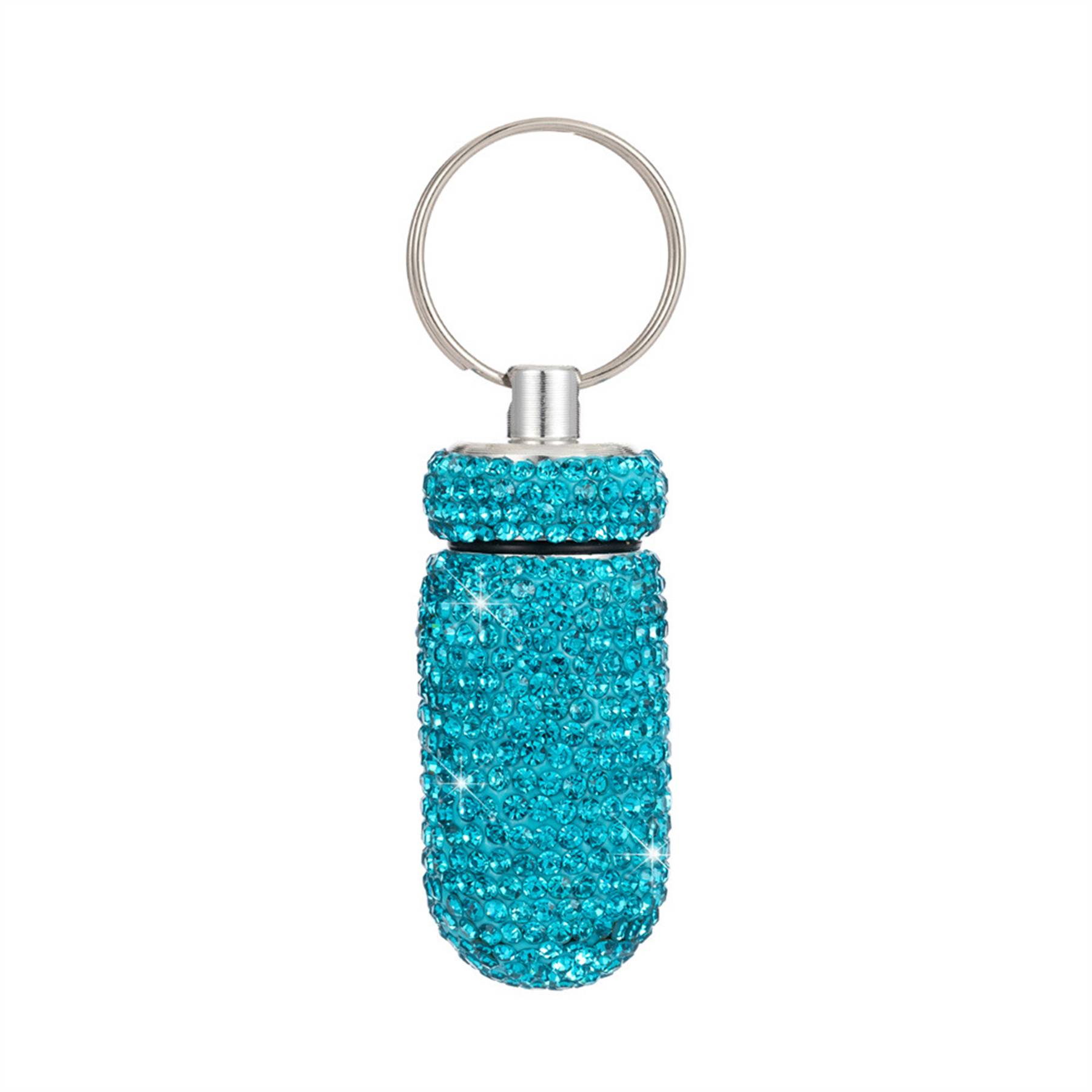 Alloy pill box with diamond set 12
