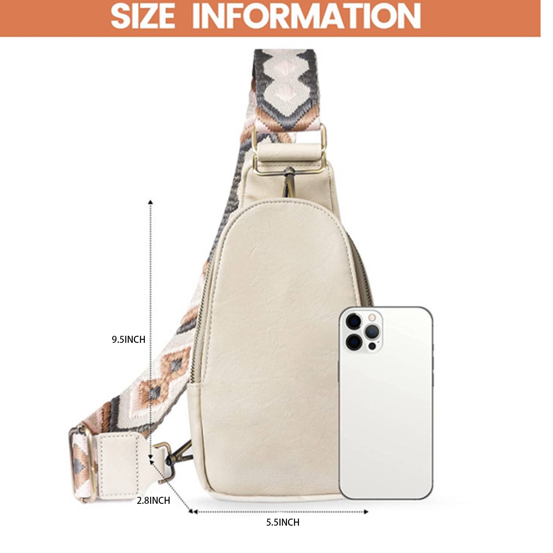 PU Leather Small Crossbody Sling Backpack Multipurpose 2