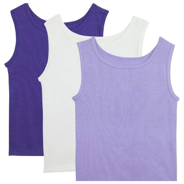 Girls Cotton Tanks - Size Small 3pk 2